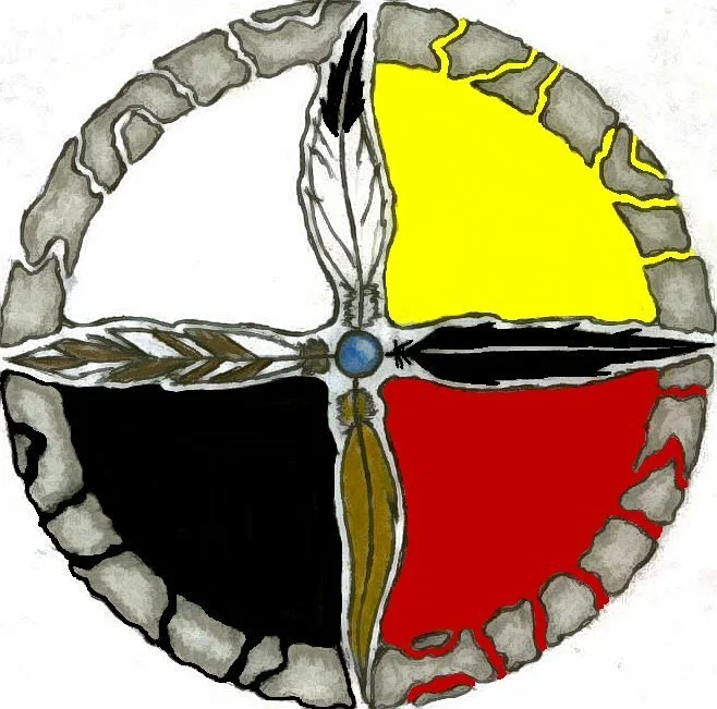 Four essential components of the Medicine Wheel. Original artwork by spiritman .