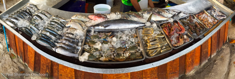 Seafood display at Dong Ta-Lay restaurant, Pattaya beach 