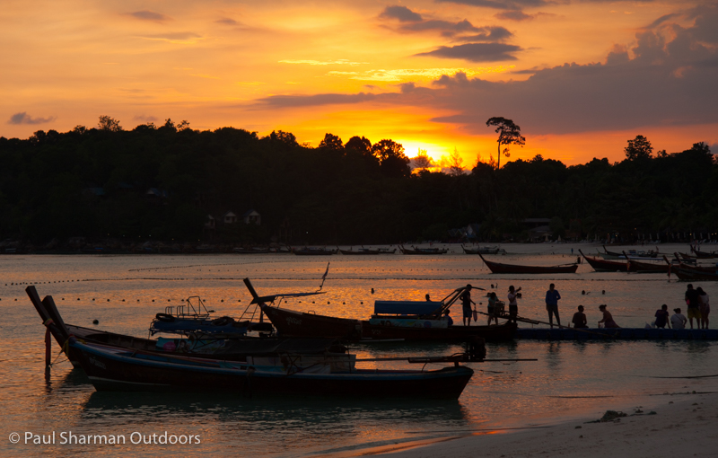 Sunset on Pattaya beach