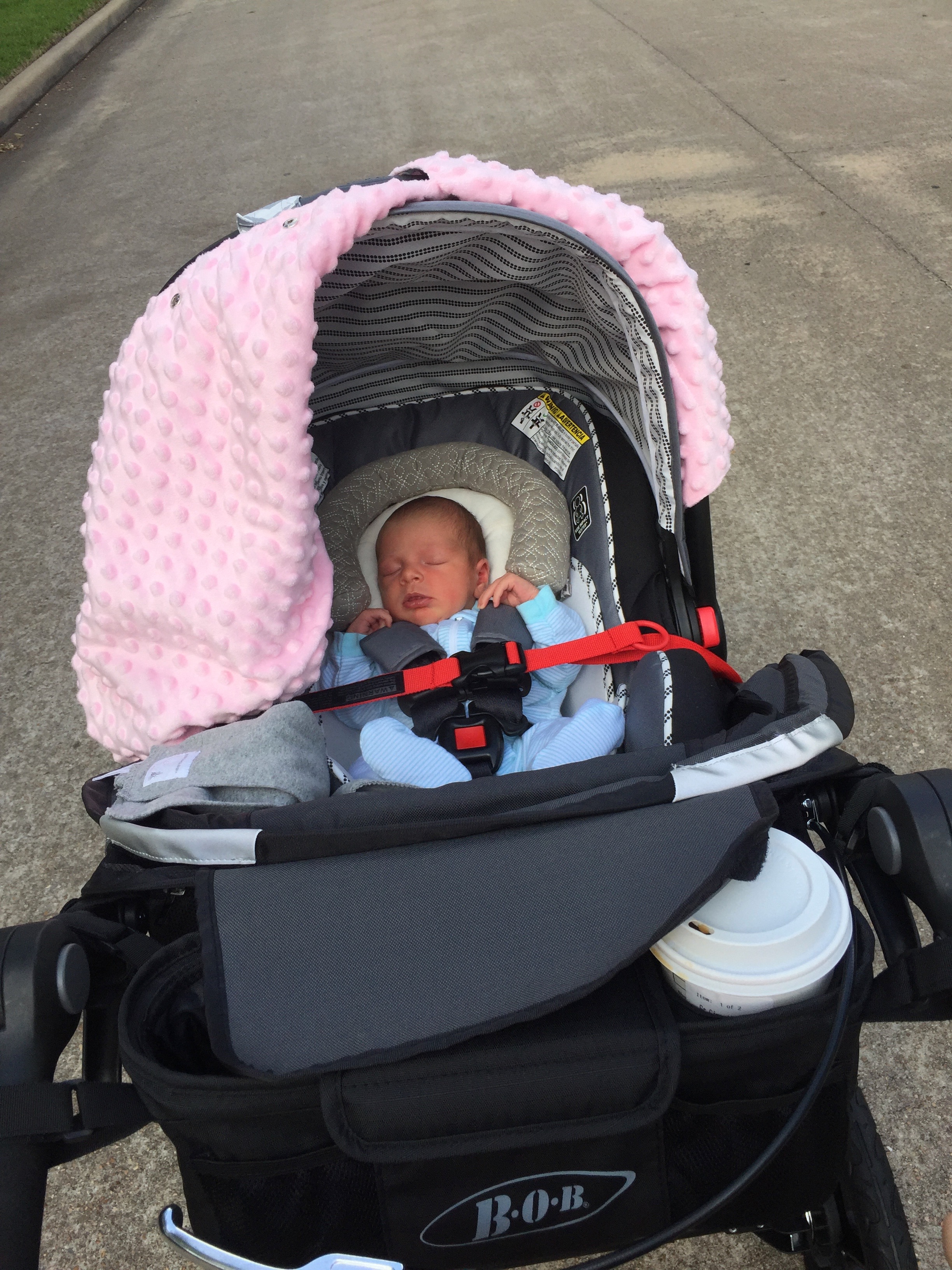 Jane at 1.5 Weeks. Bless my husband for the Starbucks pictured.