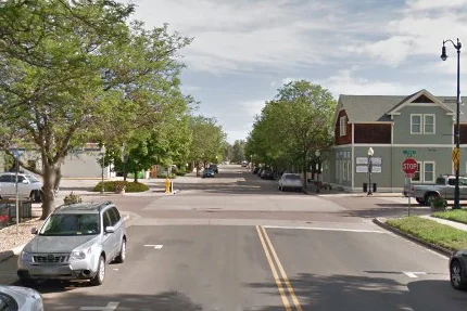 Pine and front streets, louisville, CO