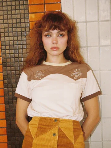 Scorpion Cotton Embroidered Pocket Tee