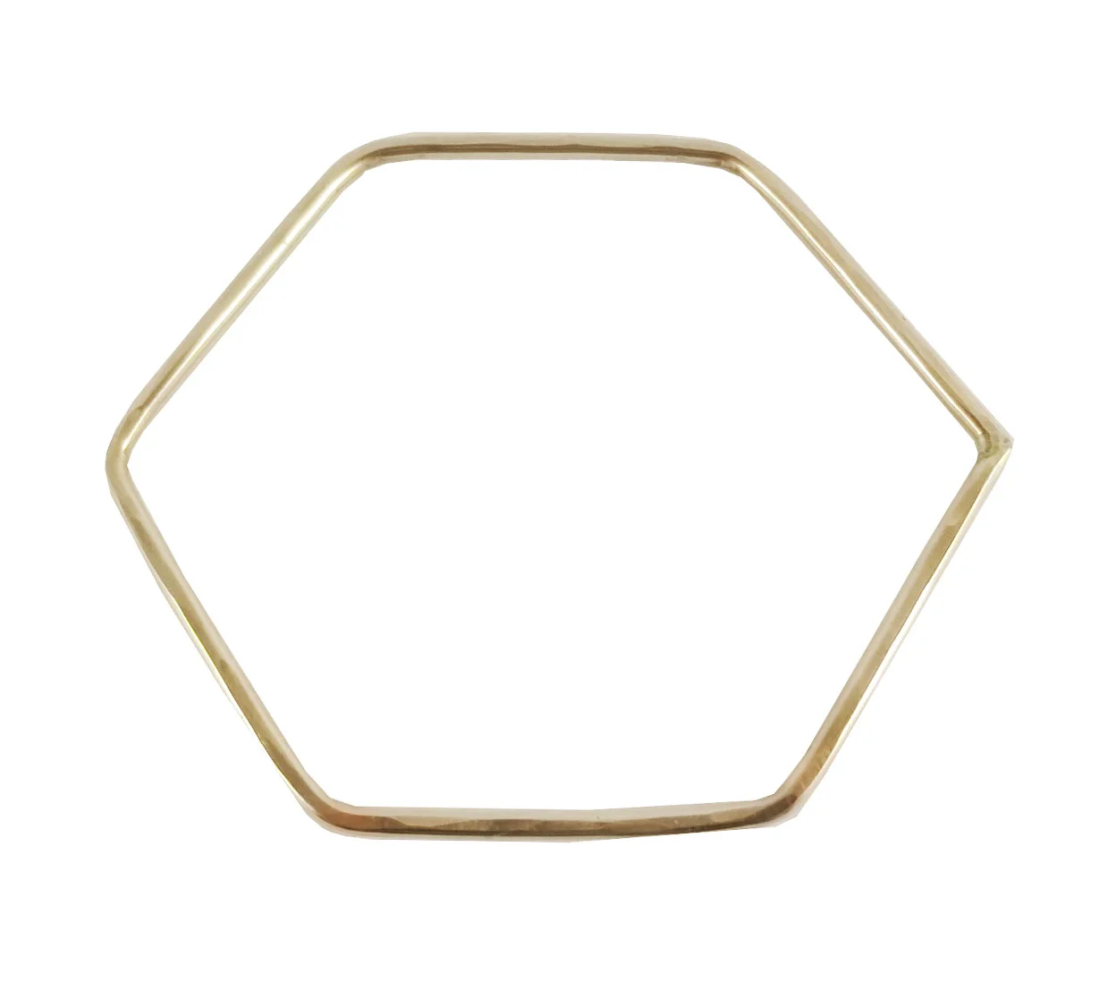 Omni Hexagon Bangle, Gold