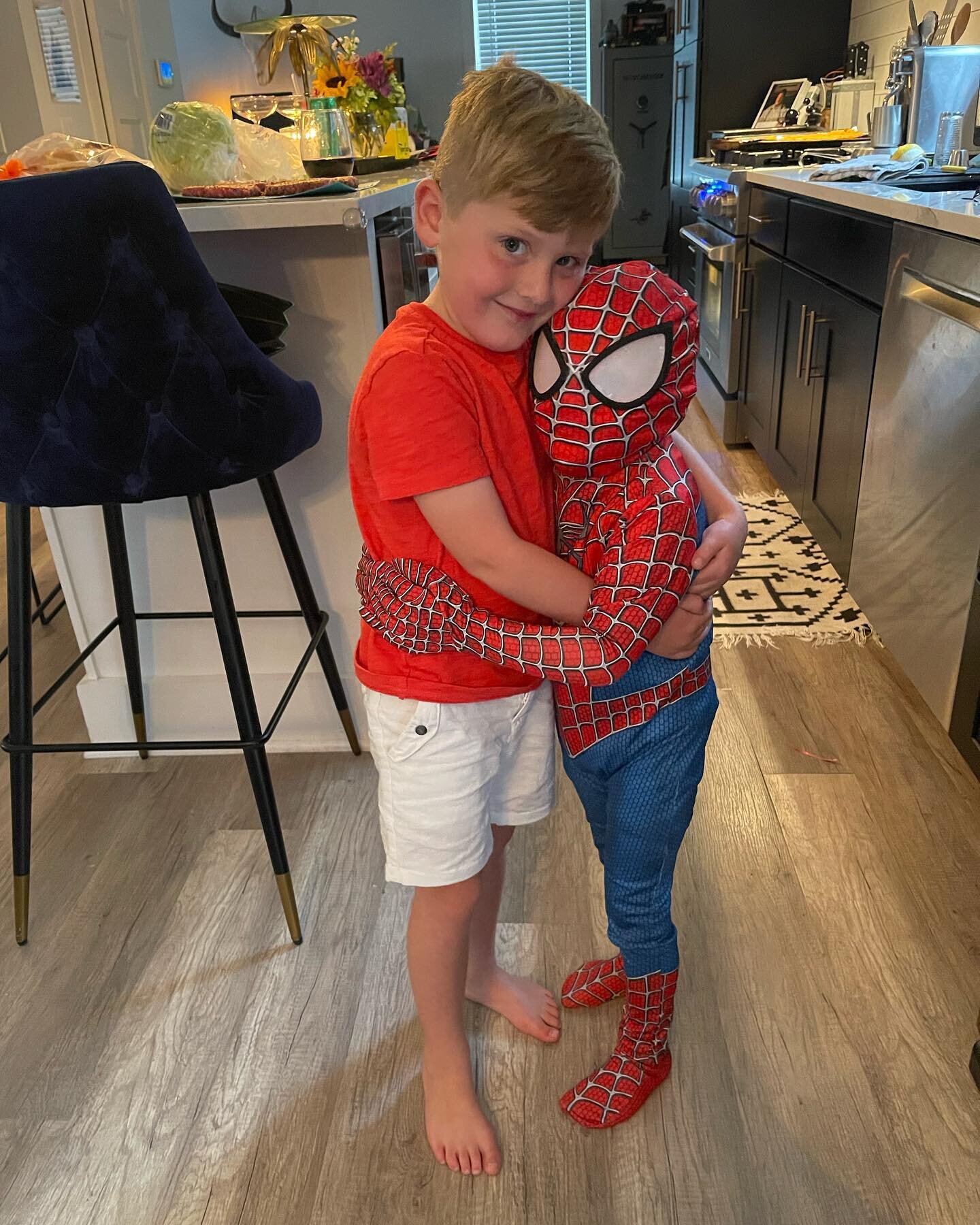 I&rsquo;d say the birthday boy had a successful week of celebrations. Good night and lots of love from our tiny Spider-Man #thankyou #spiderman #johnniebleubyrdalexander #stonebyrdalexander @calexander82 @morganalex05