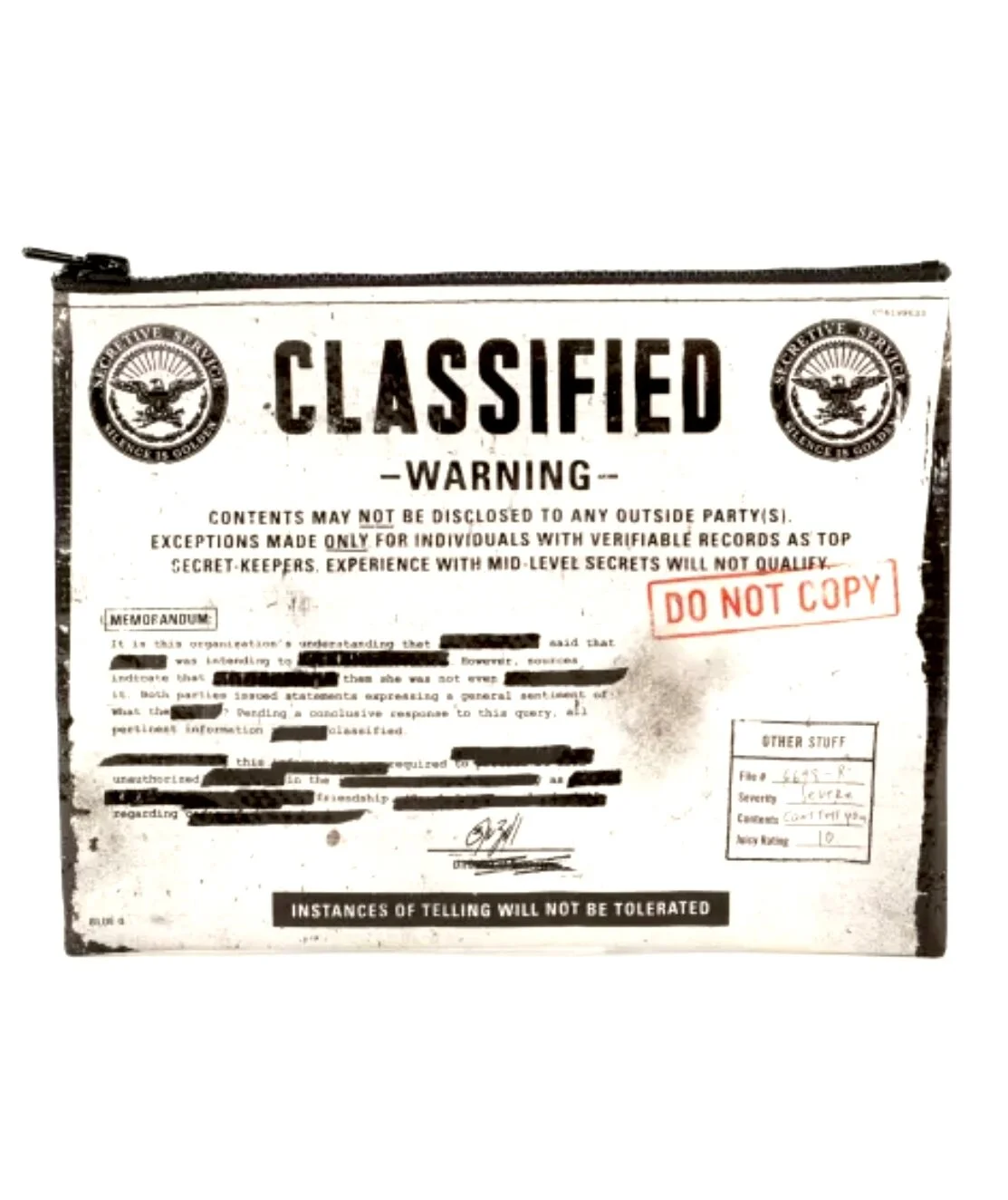 Classified Zipper Pouch