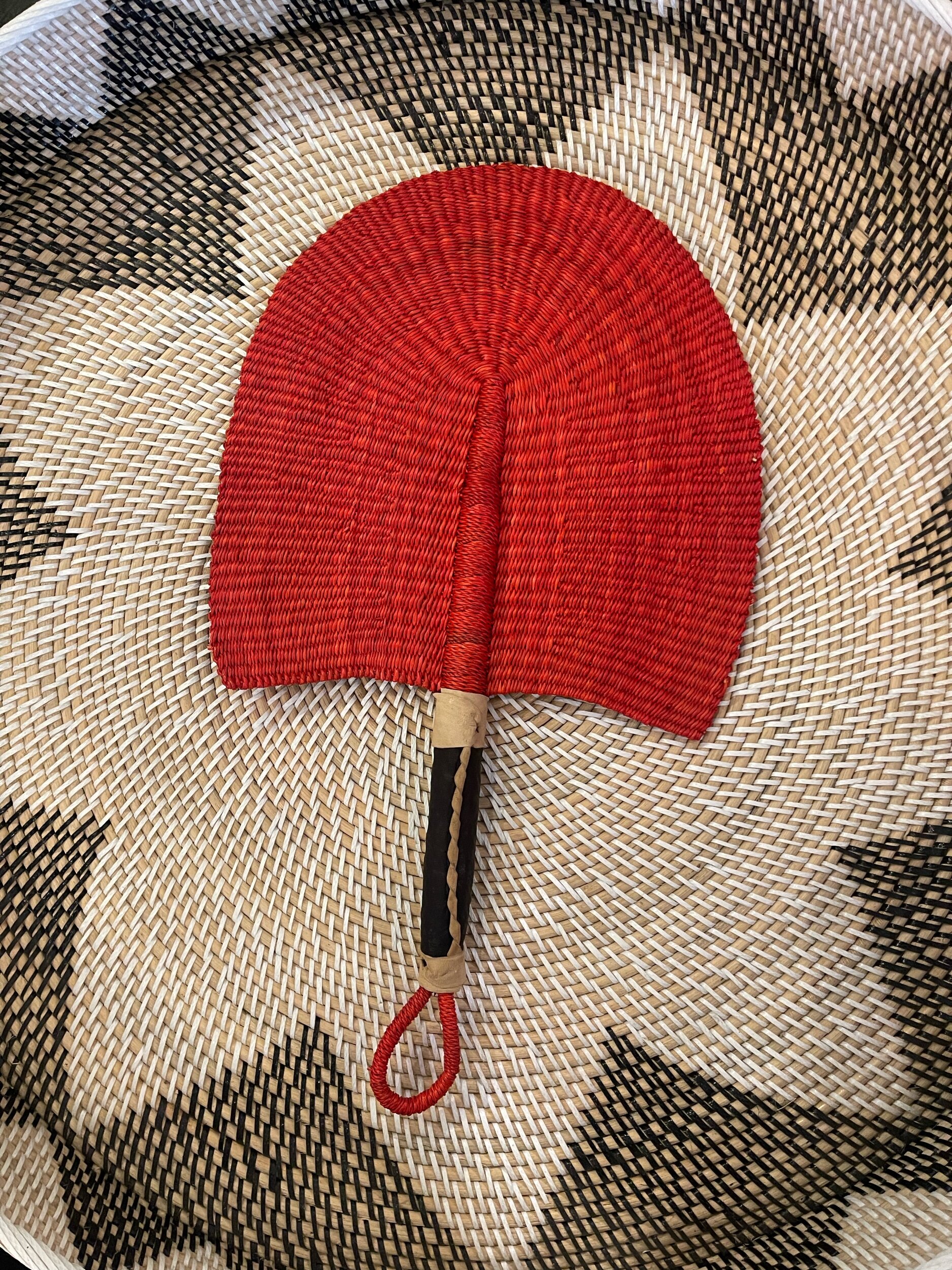 Red Woven Fan