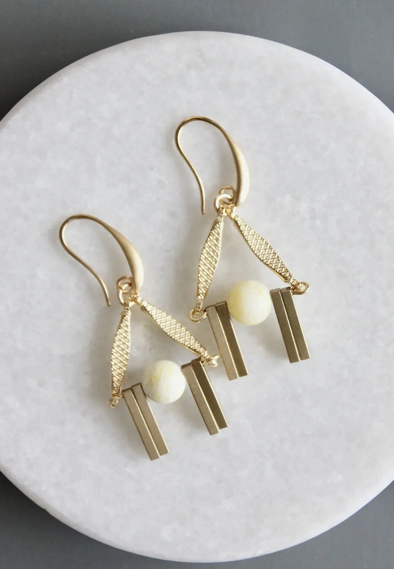 LEMON JADE DECO EARRINGS