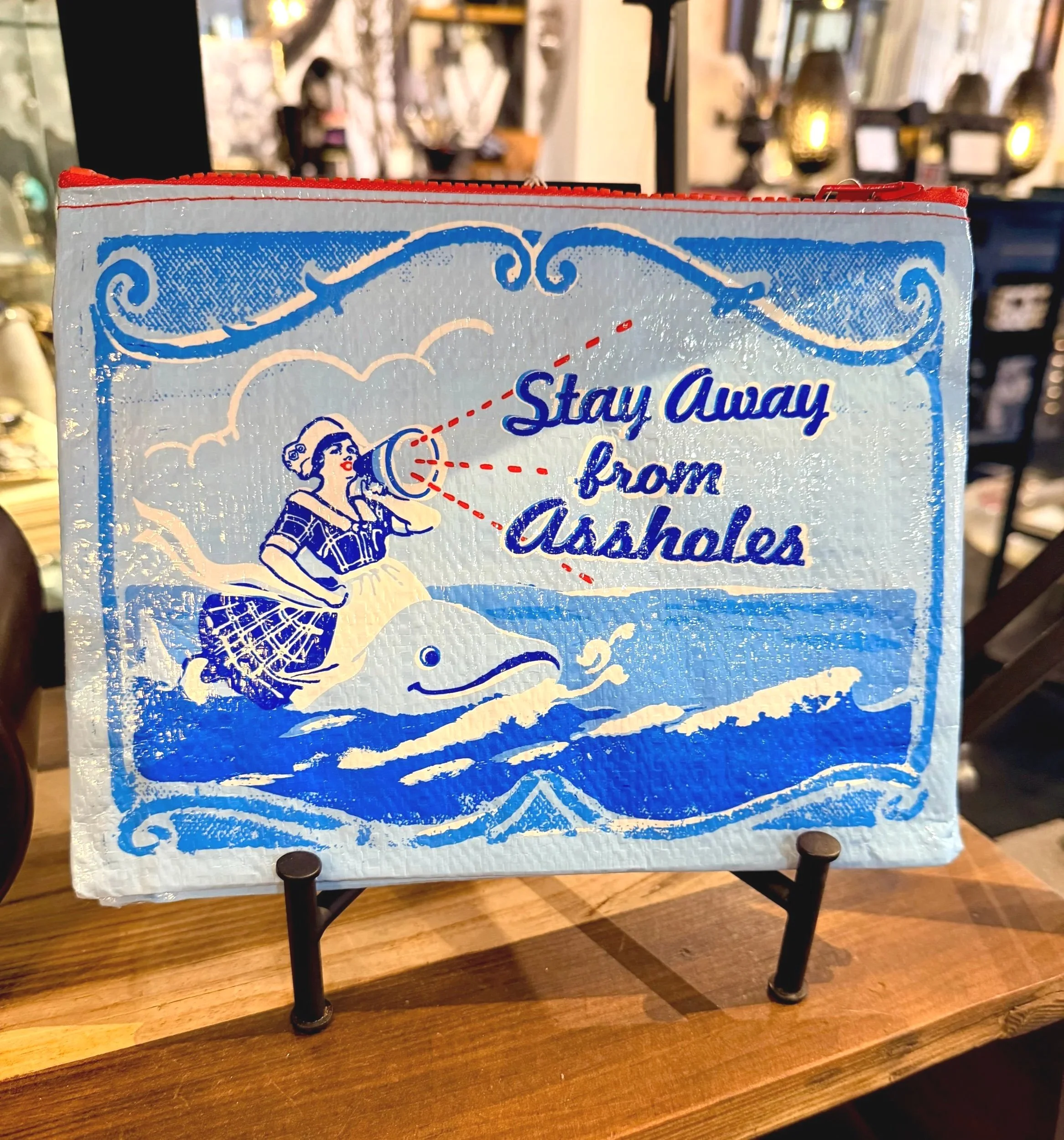 STAY AWAY FROM ASSHOLES ZIPPER POUCH