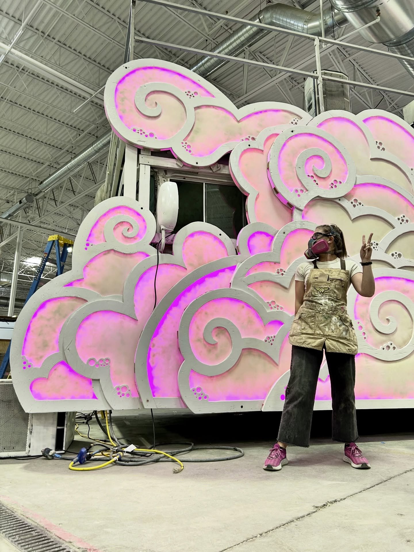 No, she&rsquo;s not at the playa&hellip; she&rsquo;s in the wood shop finishing up all your CNC projects for the burn.

This art car was designed and fabbed by another incredible build team, but I couldn&rsquo;t resist a photo when the LEDs matched m