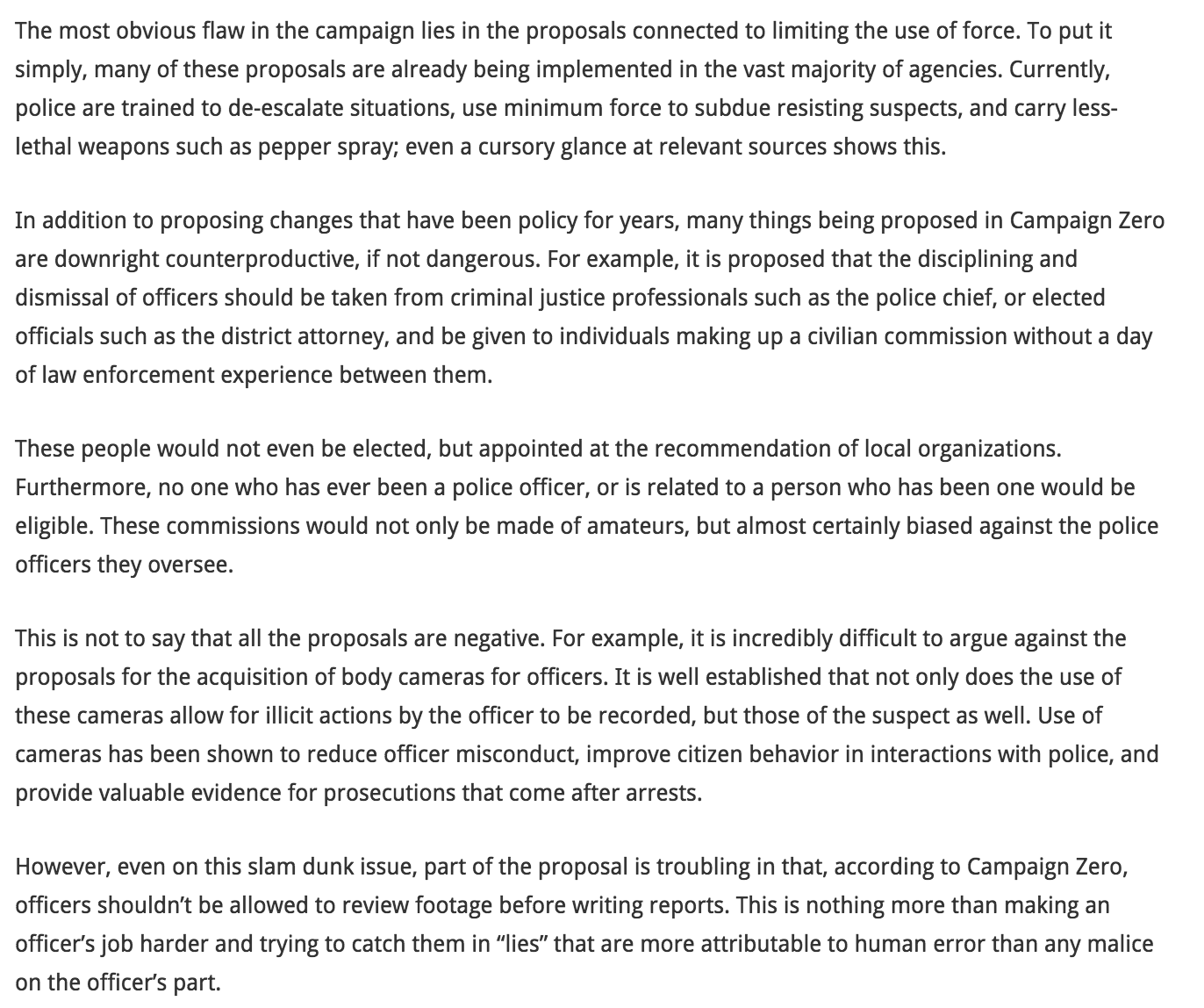Response to The Spectator