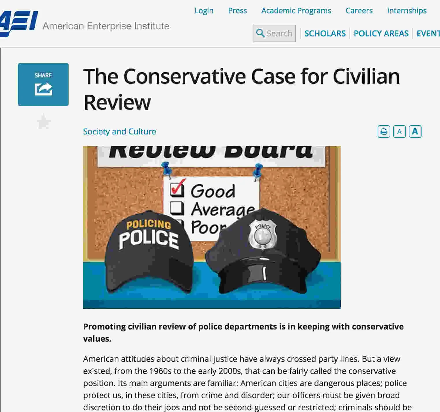 The conservative case for Civilian Oversight
