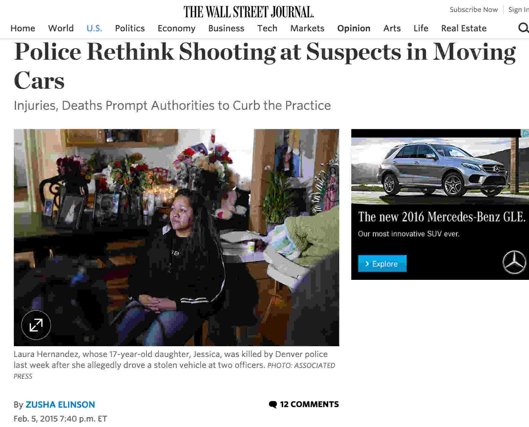 Why police should be prohibited from shooting at moving vehicles