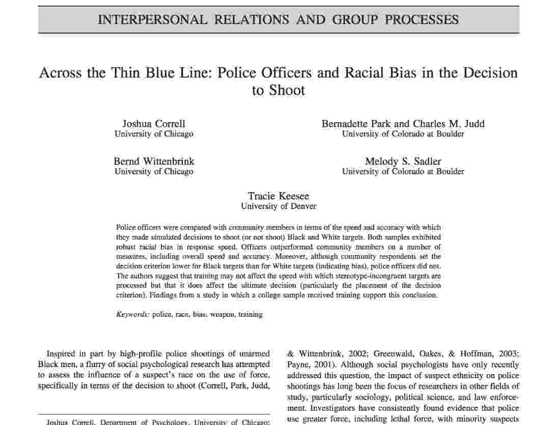 How racial bias informs police officers' decisions to shoot