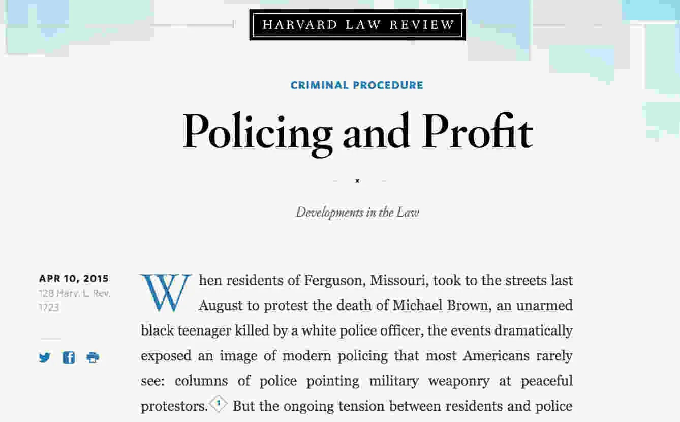 How profit incentives influence policing in Ferguson
