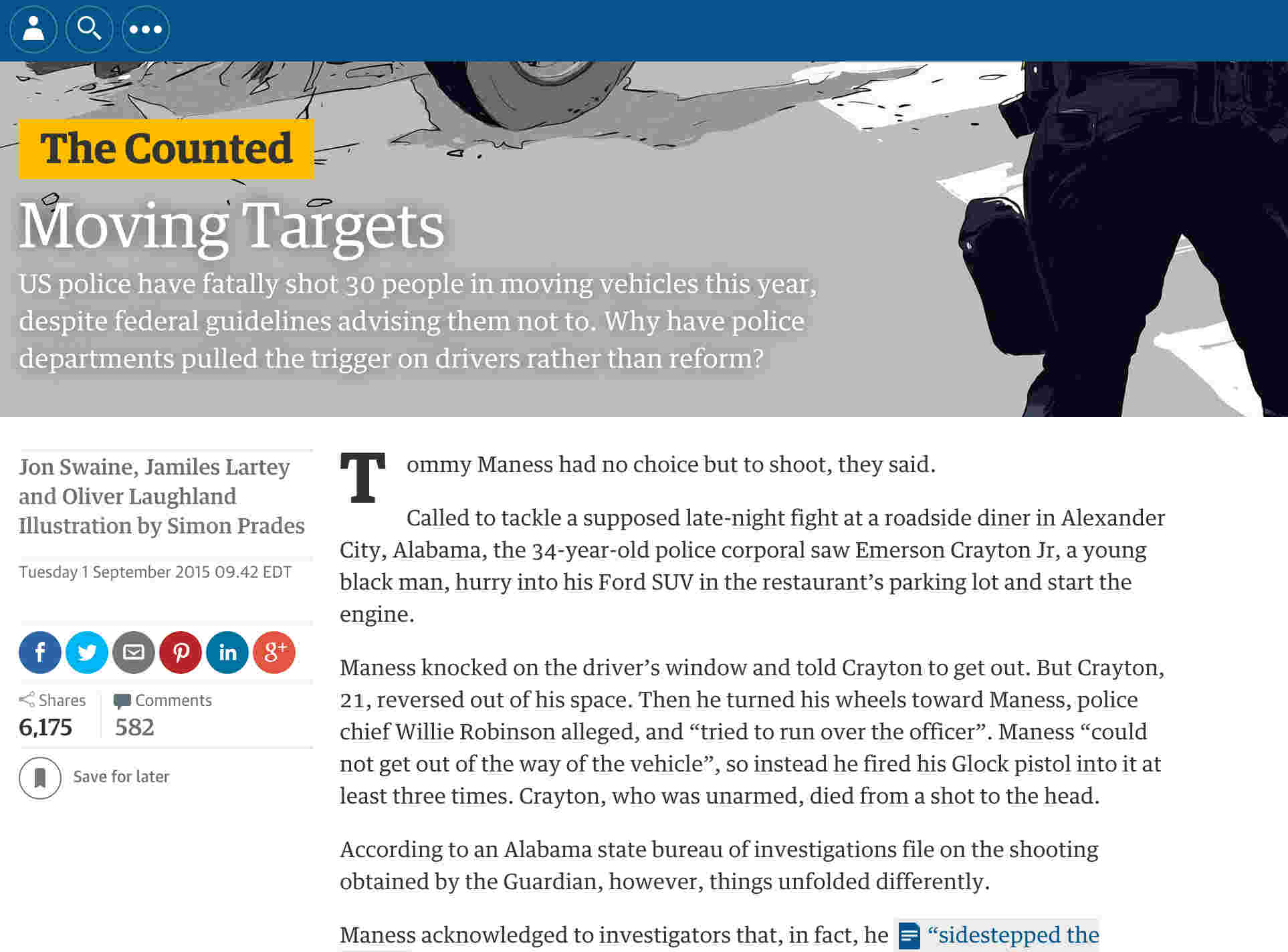 An analysis of police shootings involving moving vehicles