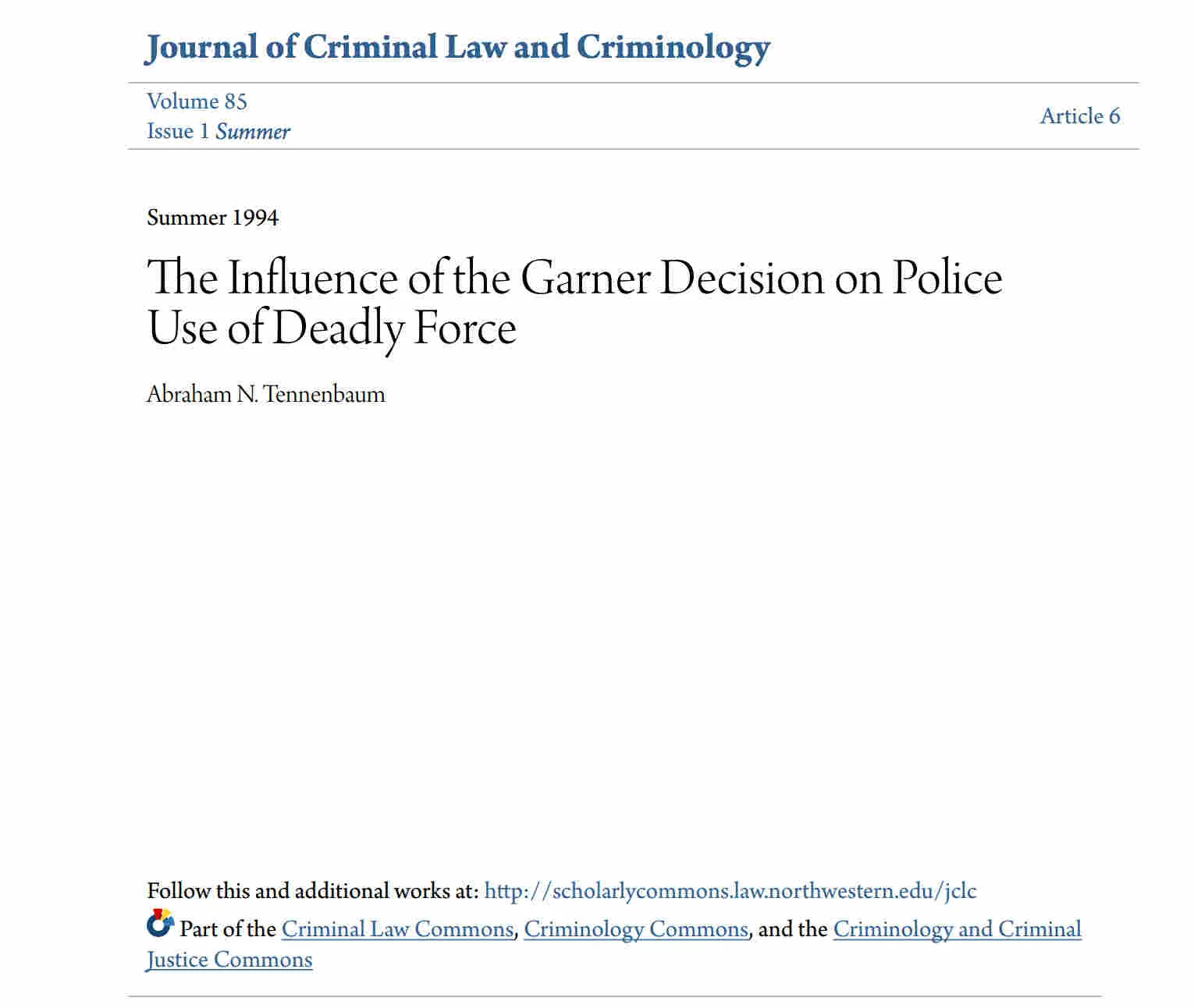 How Changing the Deadly Force Standard Reduced Police Killings