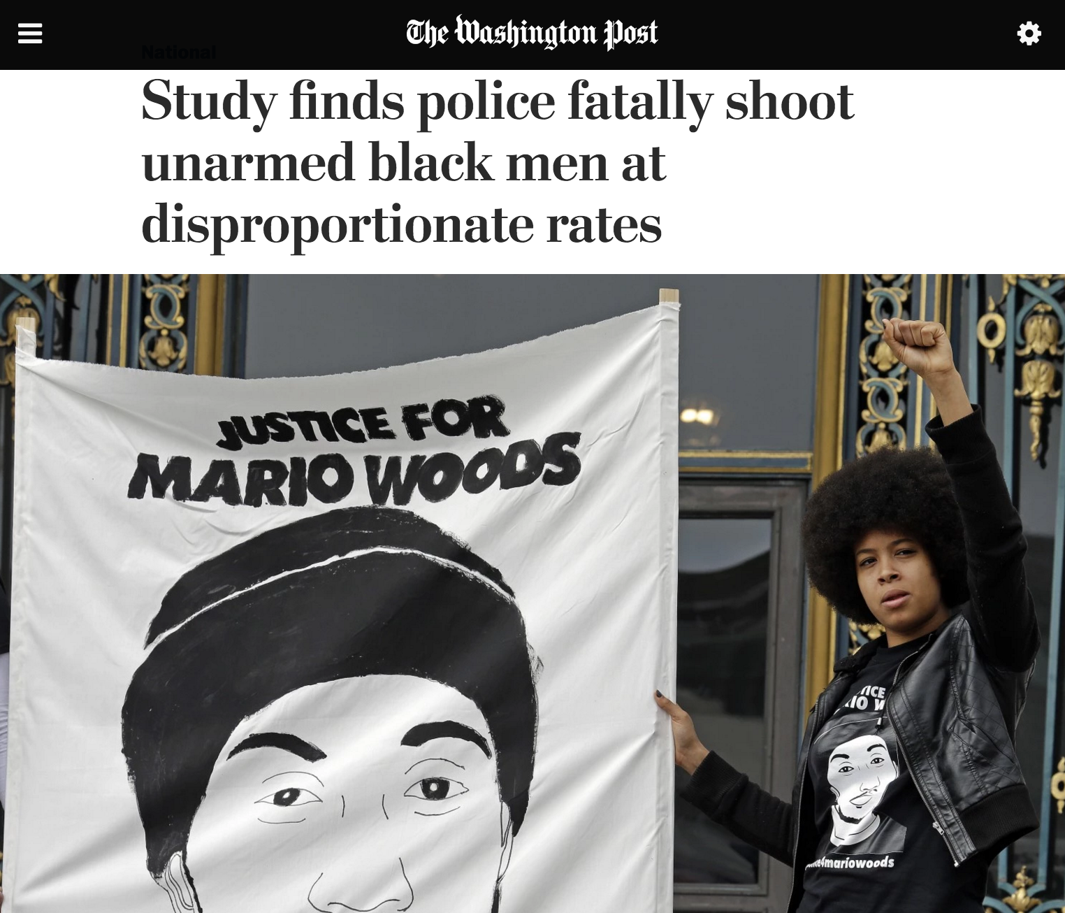 Evidence police kill unarmed black people because of their race