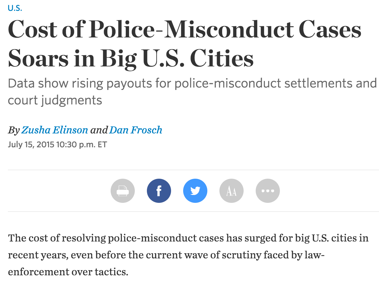 10 Largest Police Depts Paid $1B in Misconduct Settlements Over 5 Years