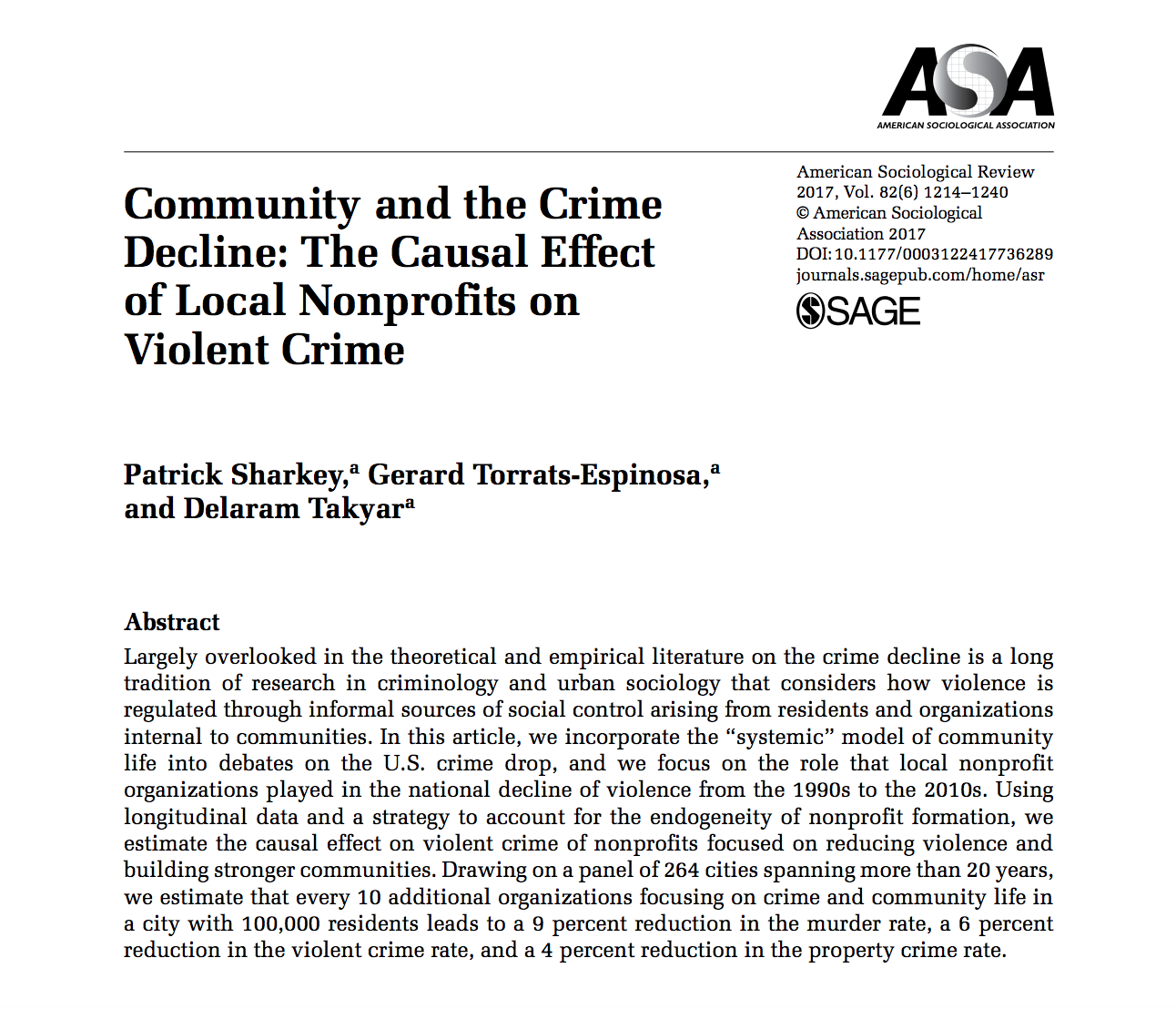 How community organizations reduce crime more than the police.