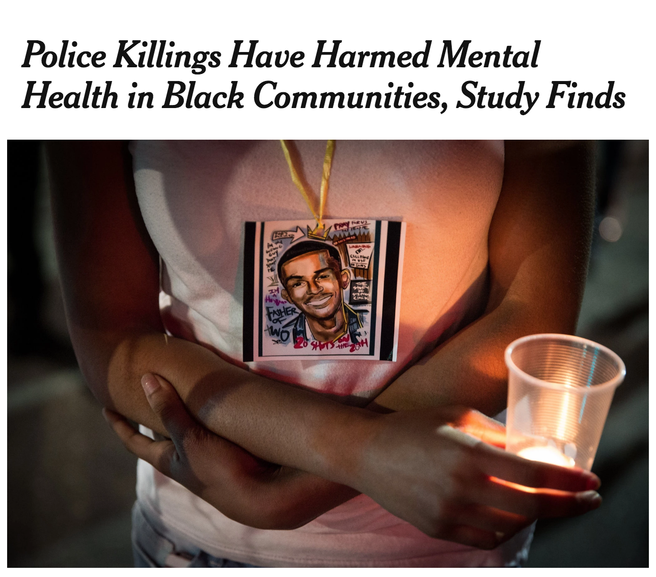How police violence harm the community's mental health