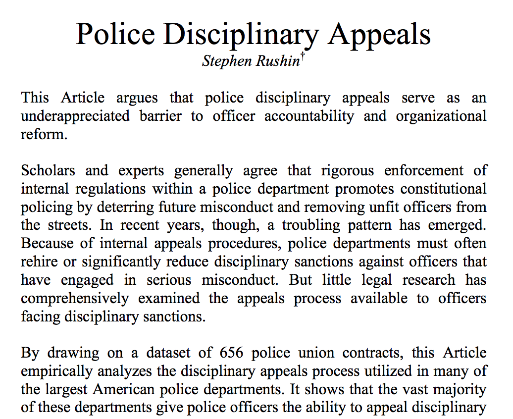 How police union contracts let arbitrators decide police discipline