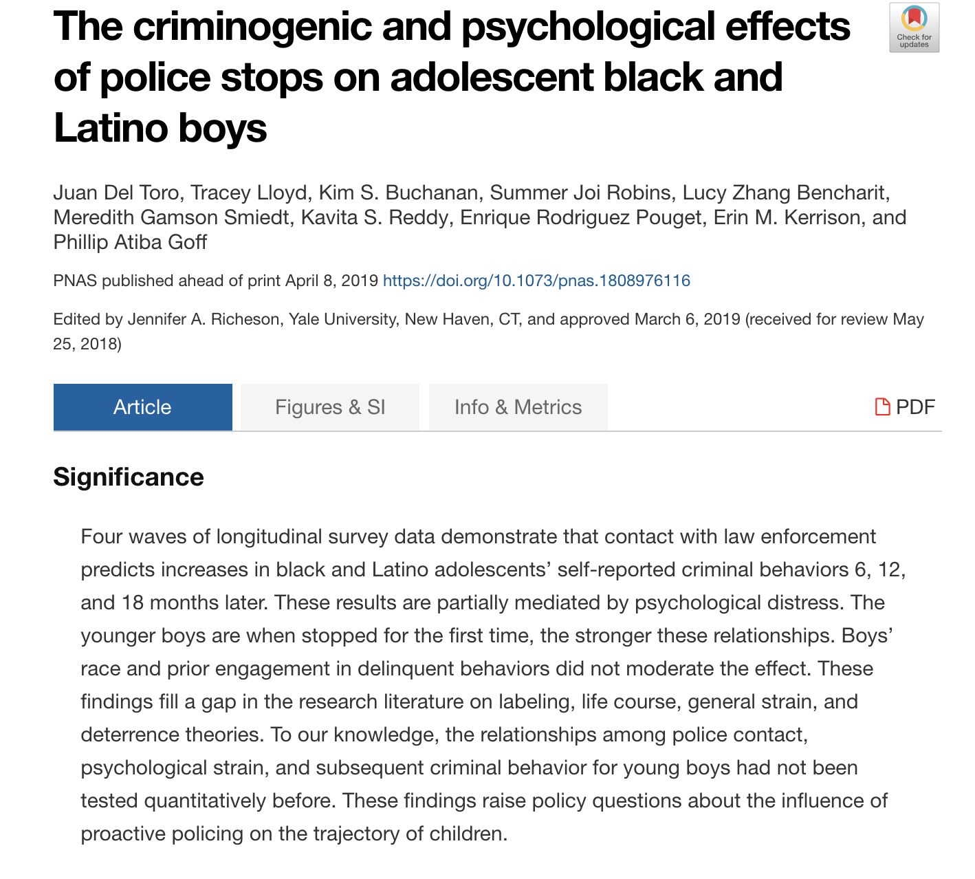 Study finds over-policing increases crime