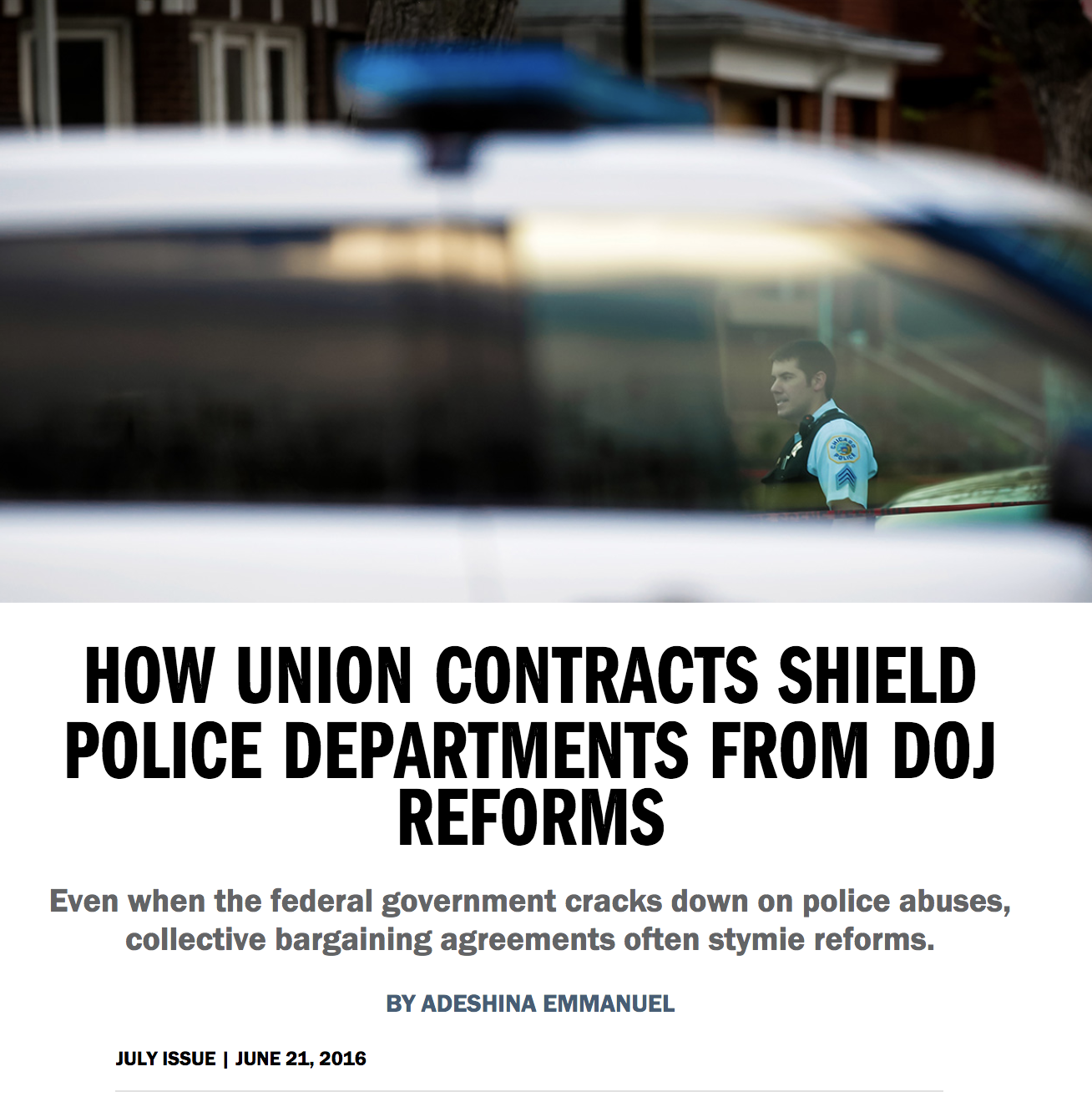 How Police Union Contracts Blocked DOJ Consent Decrees in 41% of Cases