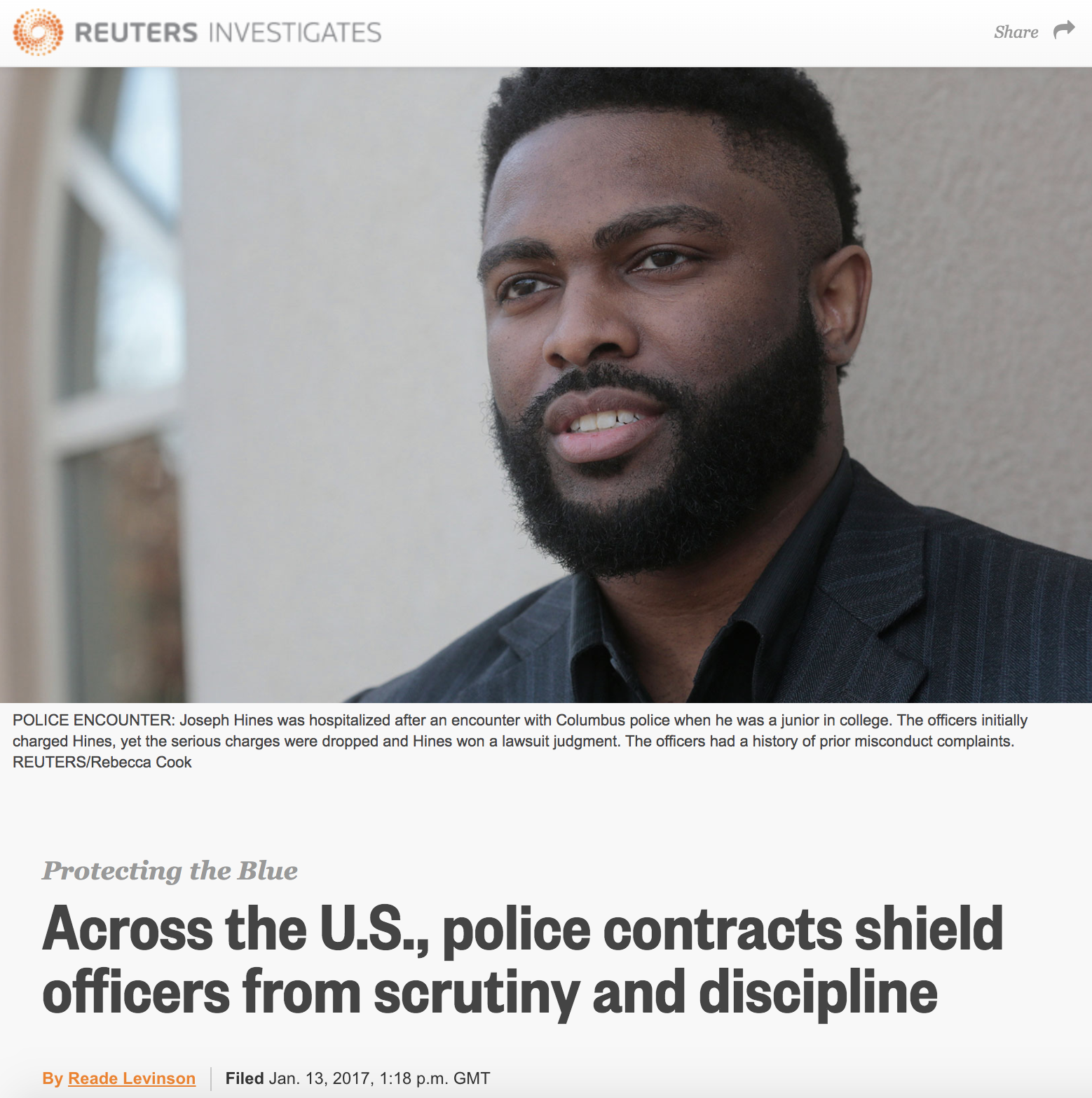 Reuters Investigation of Problematic Police Union Contract Provisions