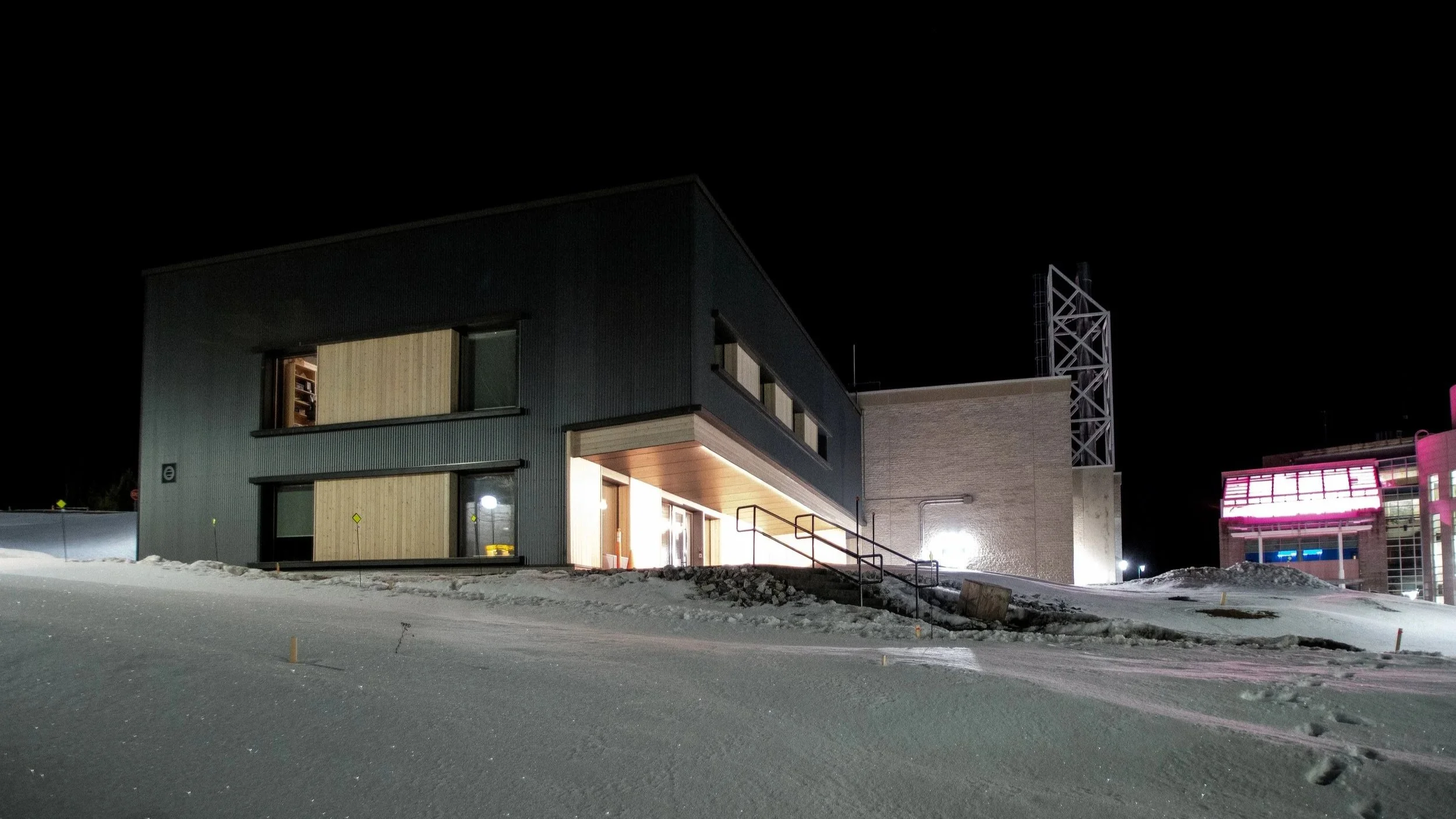  UNBC-FMB at night. 