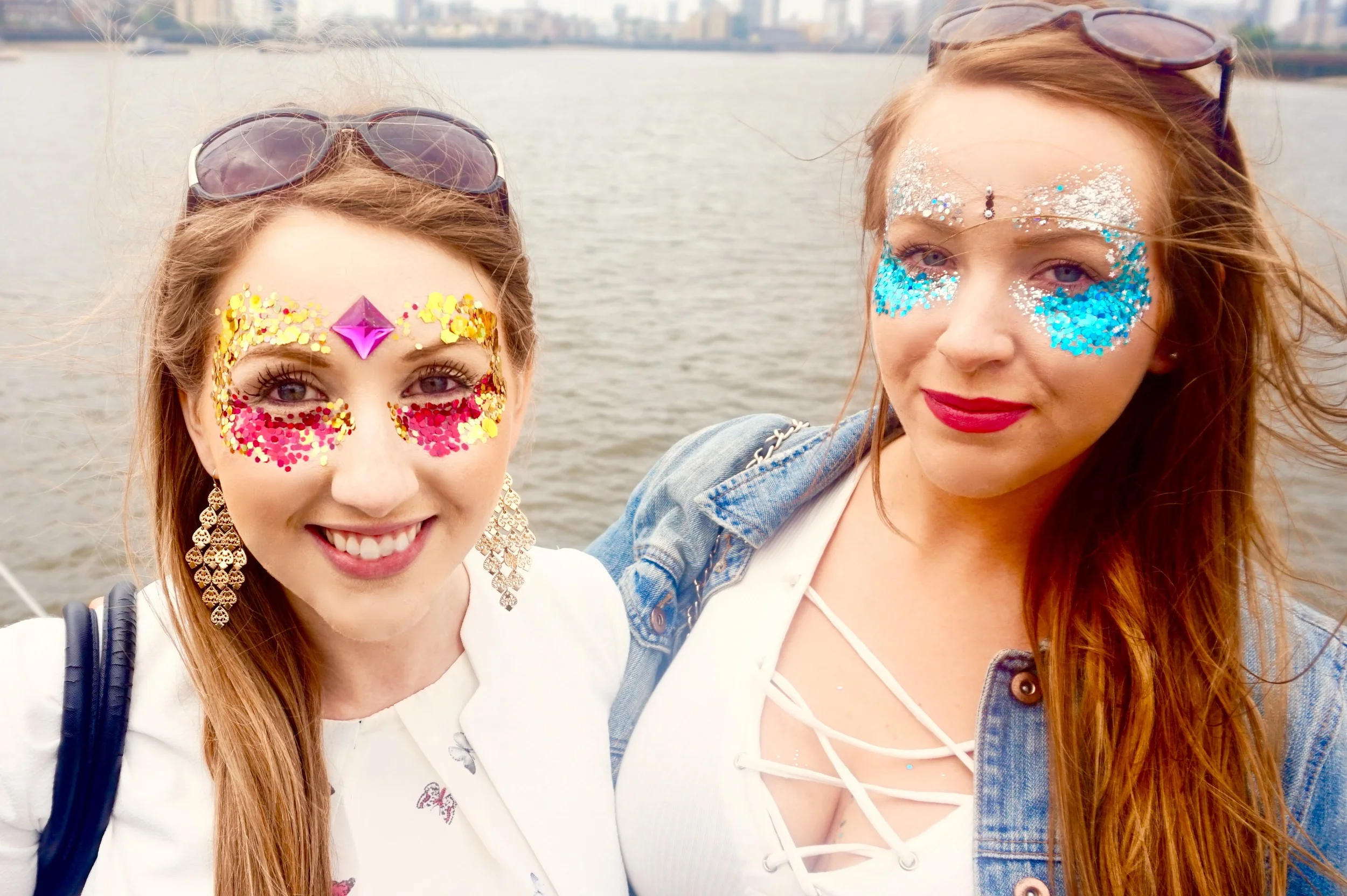 2 babylon babes showing off their glitter glam, xo