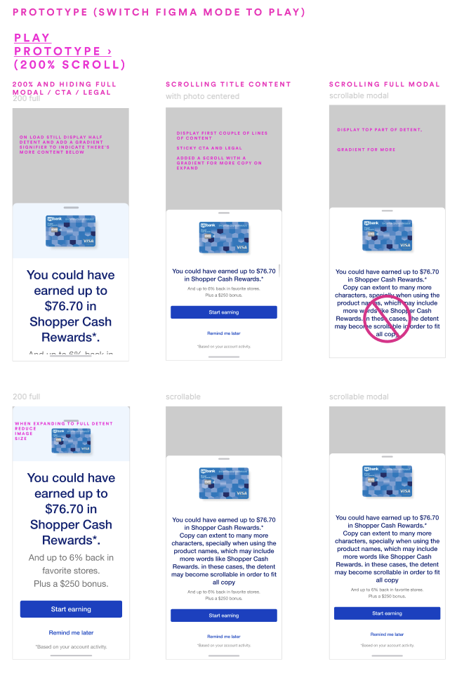 slide up modal scroll behavior dos and dont's