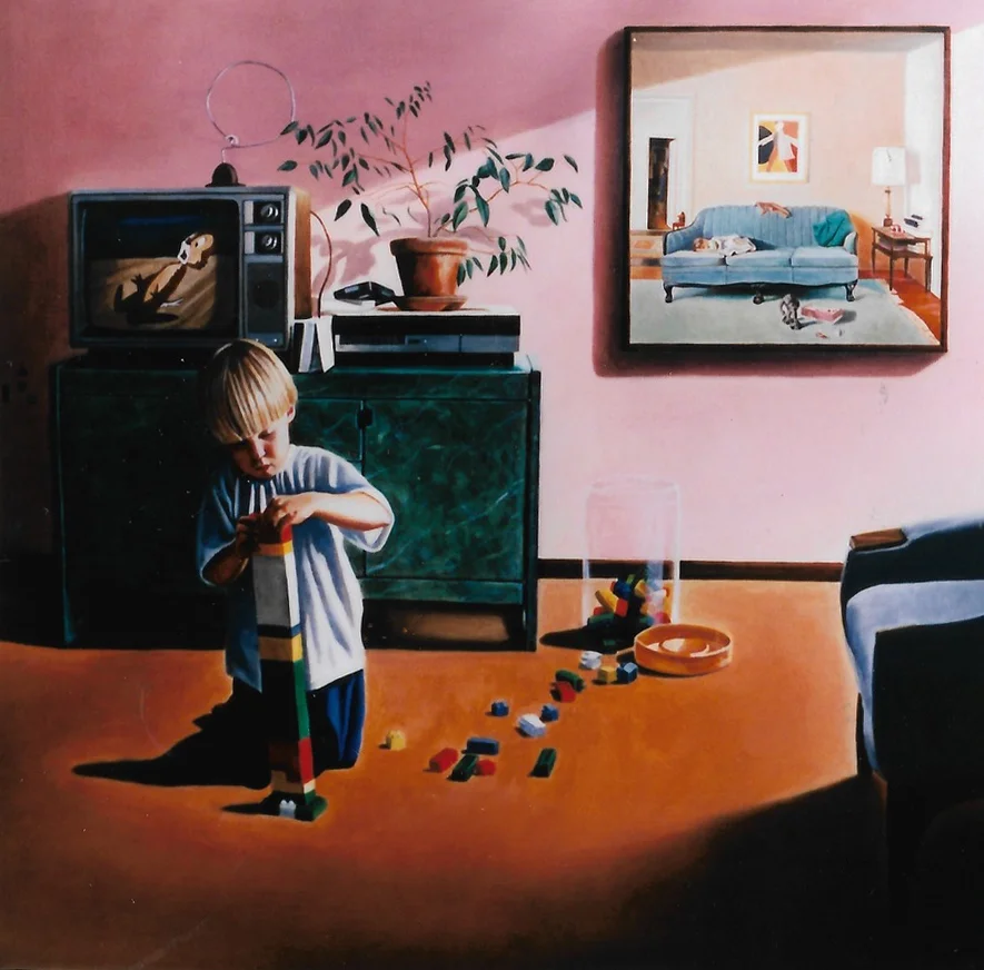 Every Morning, 20 x 20", Oil on Panel, 1995, Collection of the City of Calgary.