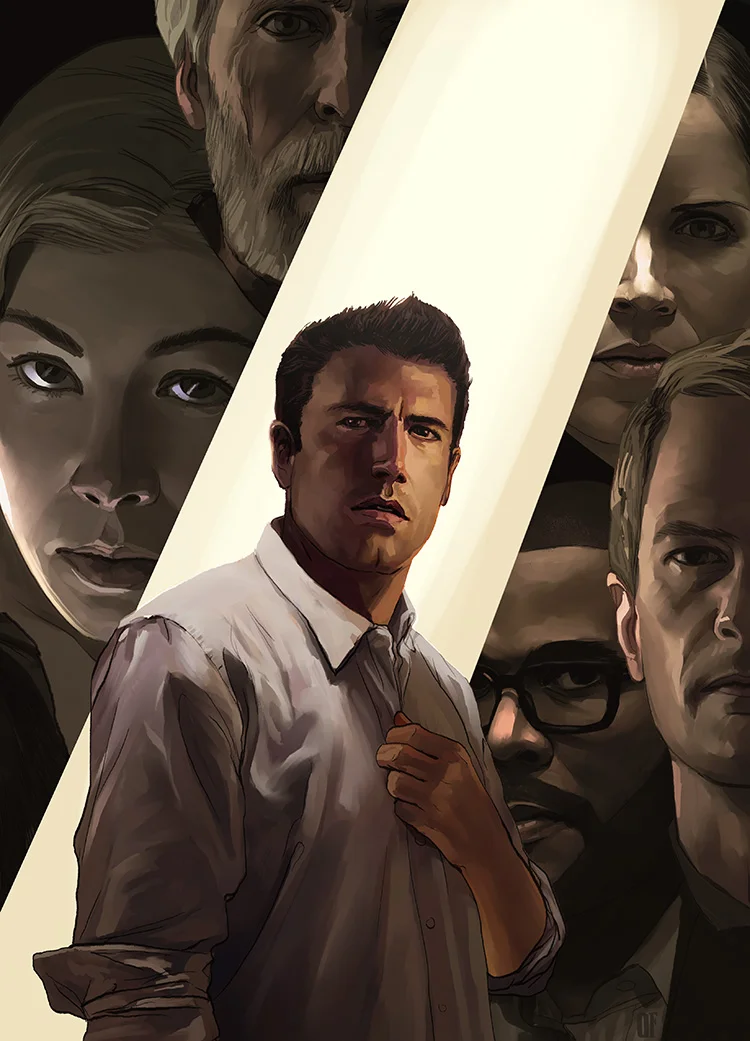 Gone Girl - Illustration for the cinema review of David Fincher's "Gone Girl."