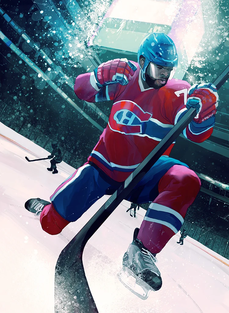 P. K. Subban - Illustration for a feature on Canadian hockey star P. K. Subban.