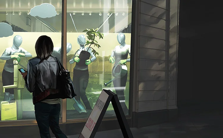 The Compassion Effect - Illustration for article on social activism in advertising.
