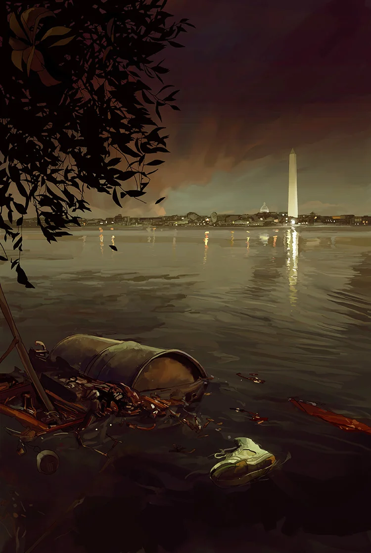 Murder, D.C. - Cover illustration for the novel by Neely Tucker.