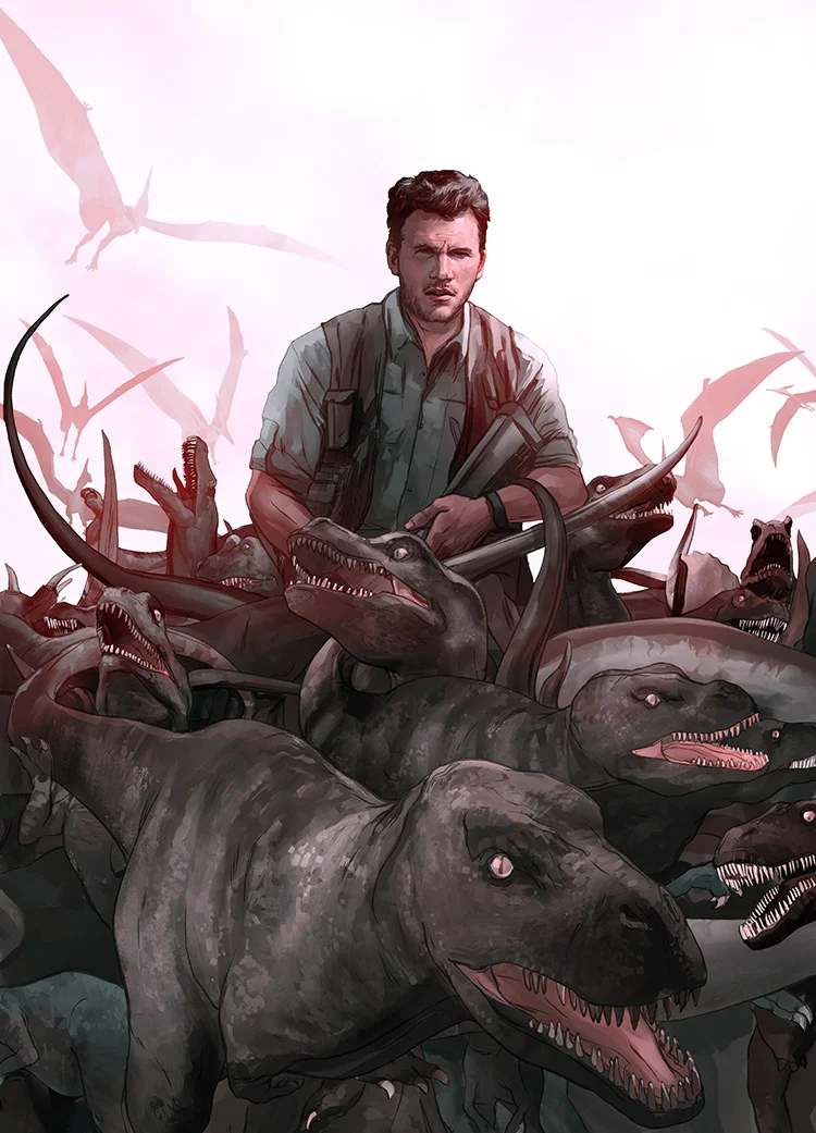 Jurassic World - Illustration for the cinema review of Colin Trevorrow's "Jurassic World."