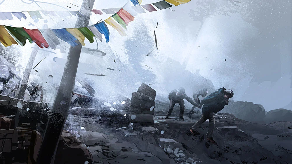 Langtang - Illustration for 'An Oral History of Langtang, the Valley Destroyed by the Nepal Earthquake' for Outside magazine.