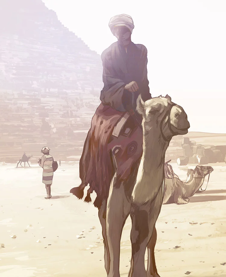 Egypt - Illustration from the 'Dispatch from a Frequent Traveler' series for Departures magazine.