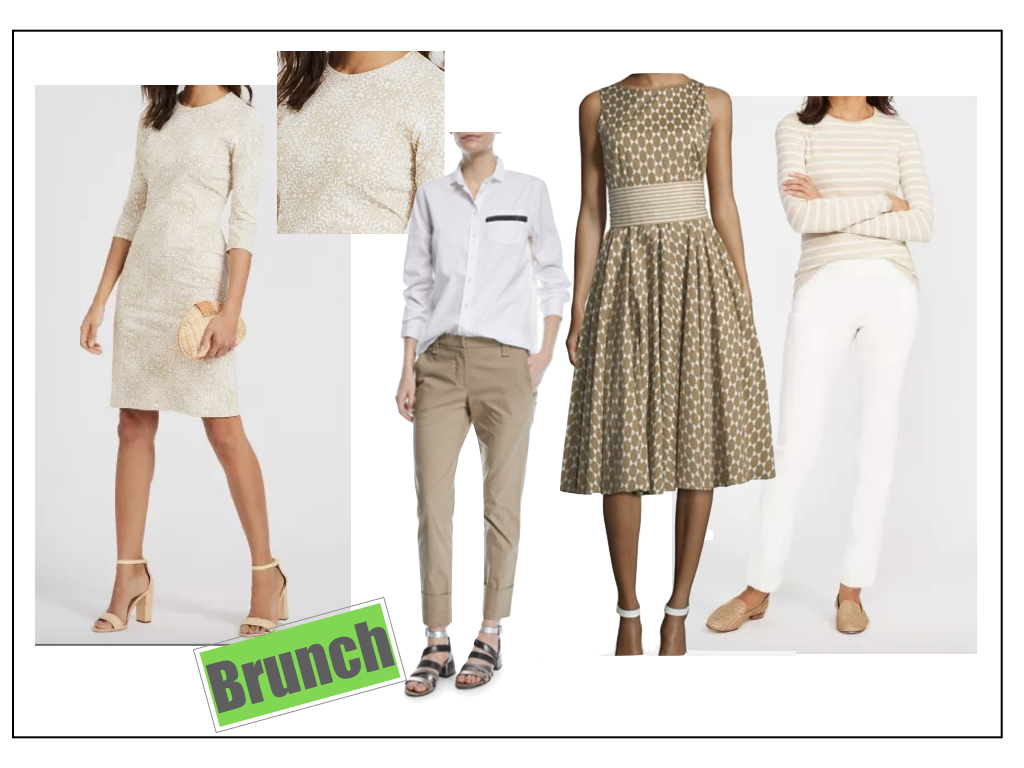 Wear neutrals to brunch.