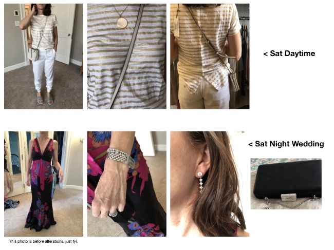 Visual Organizer for a destination wedding weekend