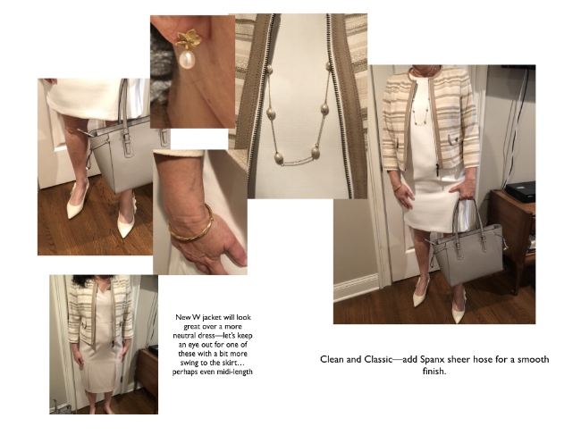 Classic Spring work outfit—great for a presentation or special meeting