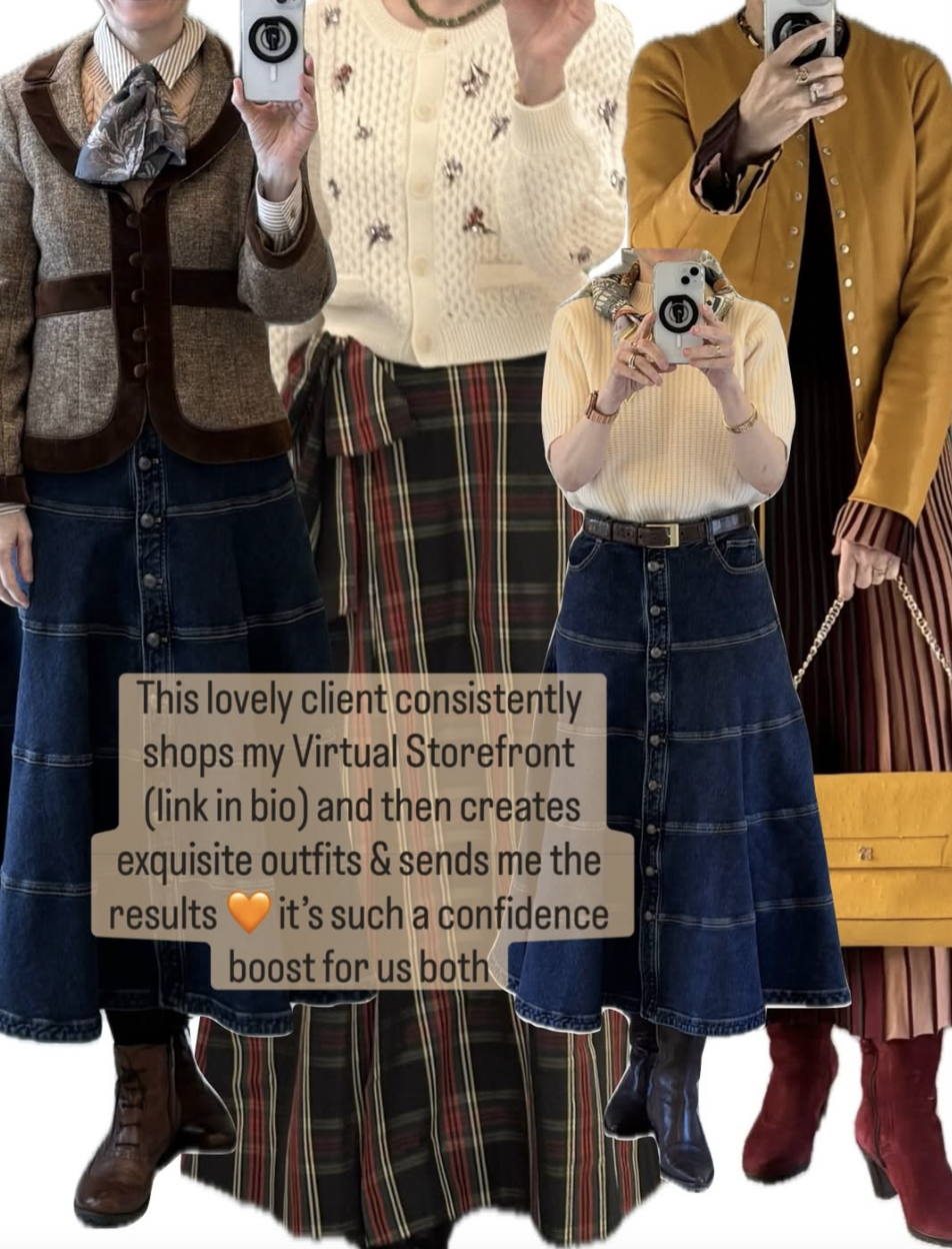 An Instragram post showing how one of my clients shops my suggestions and creates her own looks