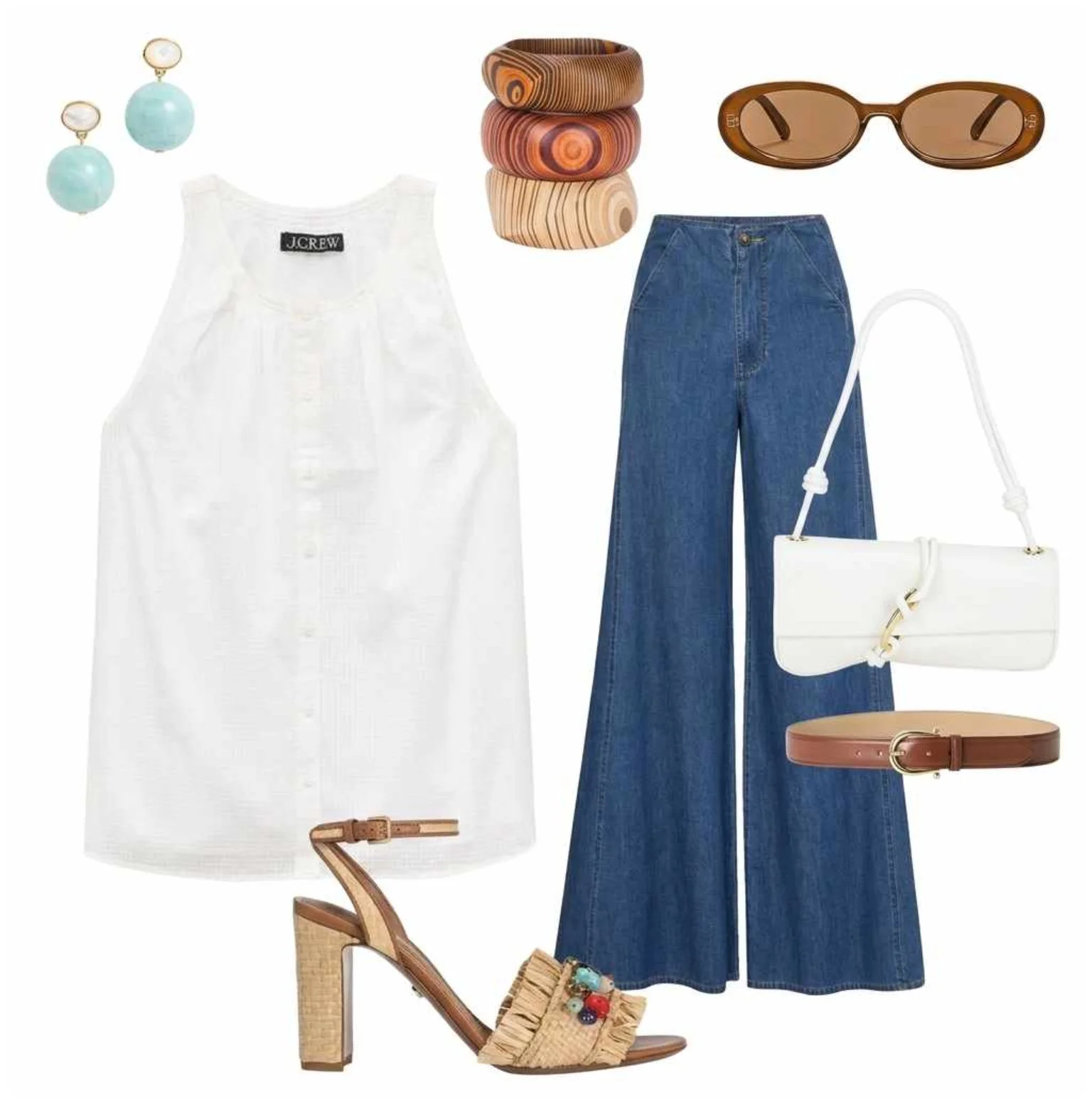 Classic white + blue denim