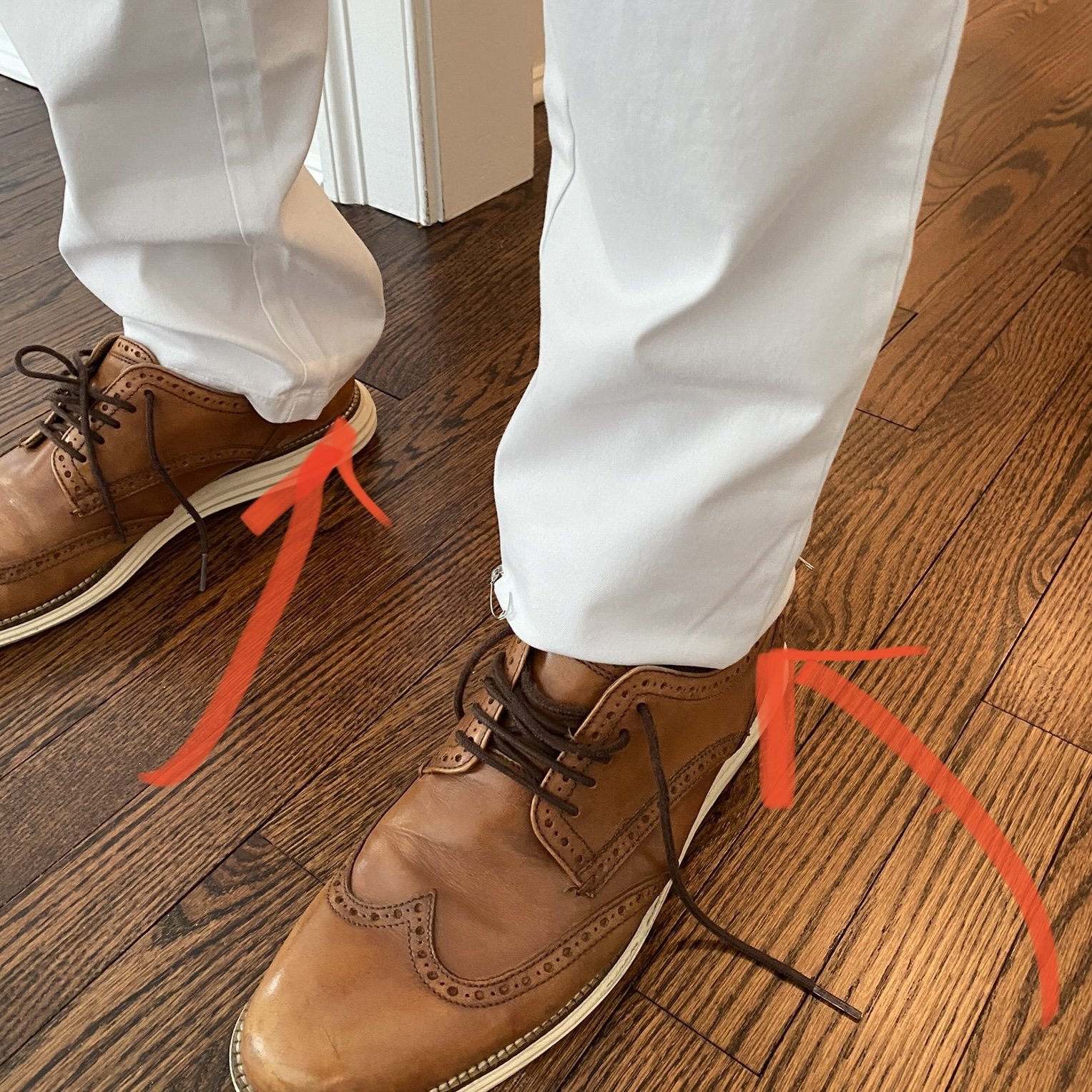 No sloppy hems on guys, please