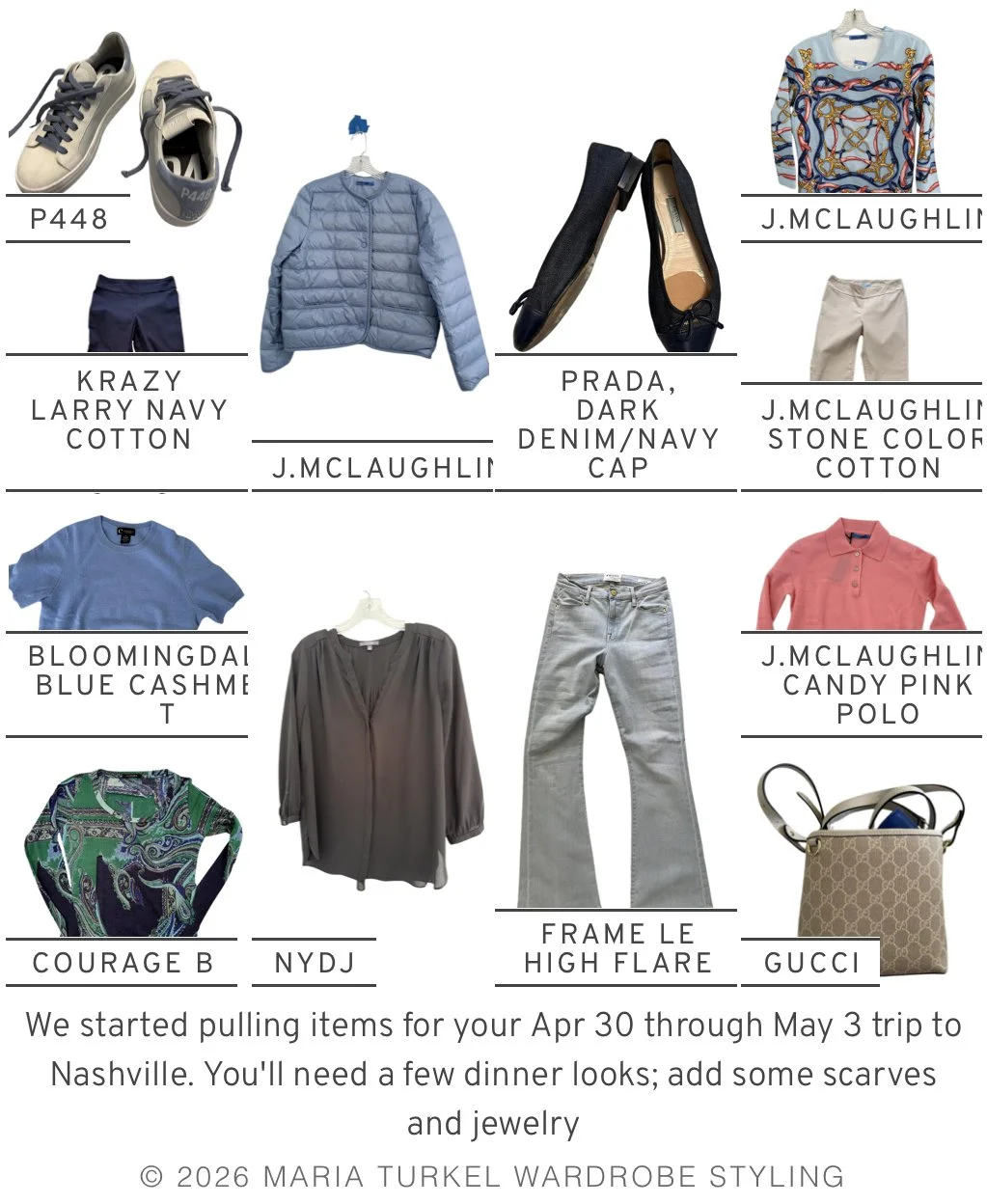   ↑ Here is a packing list that lives on my client’s phone in my personalized app  