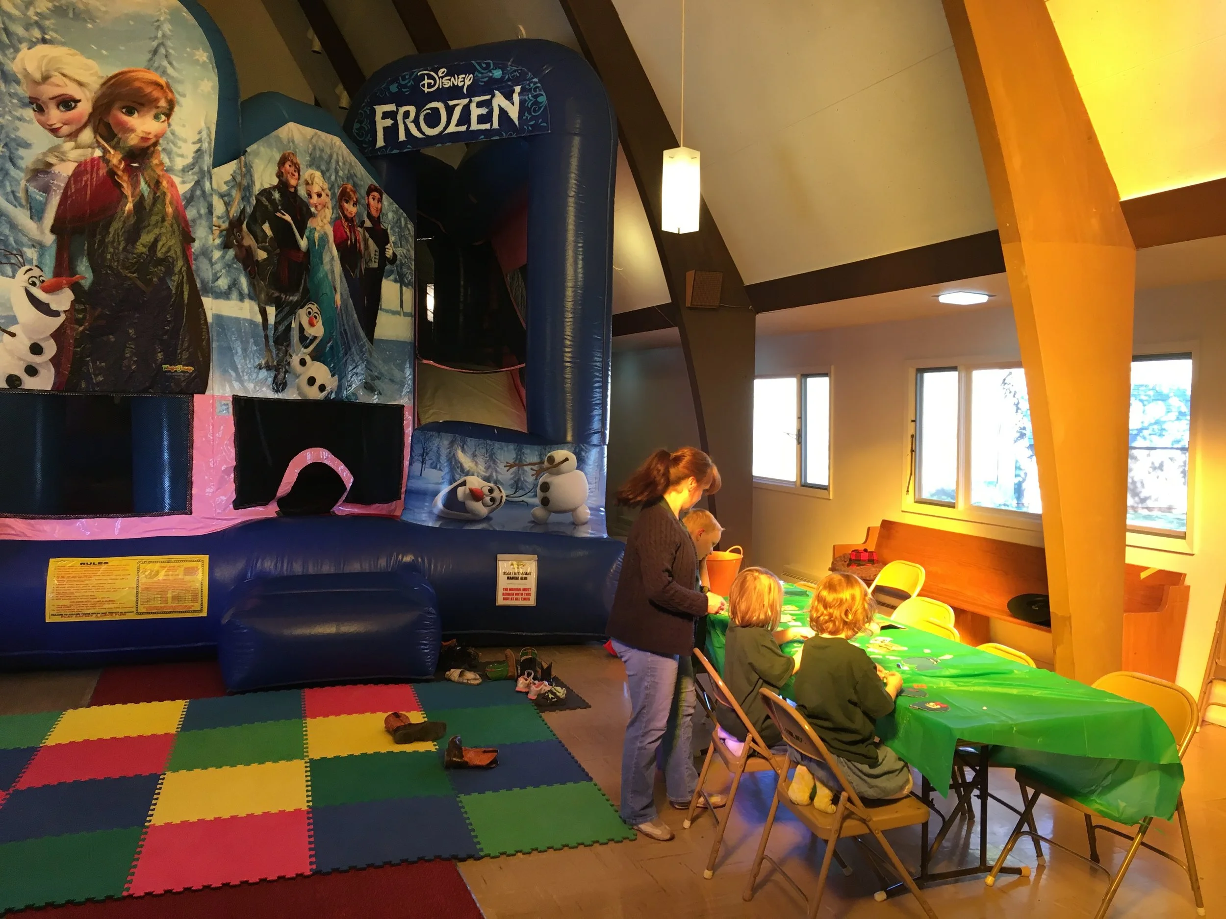 Our large children's space makes it a great place for kids to learn about Jesus while having fun.