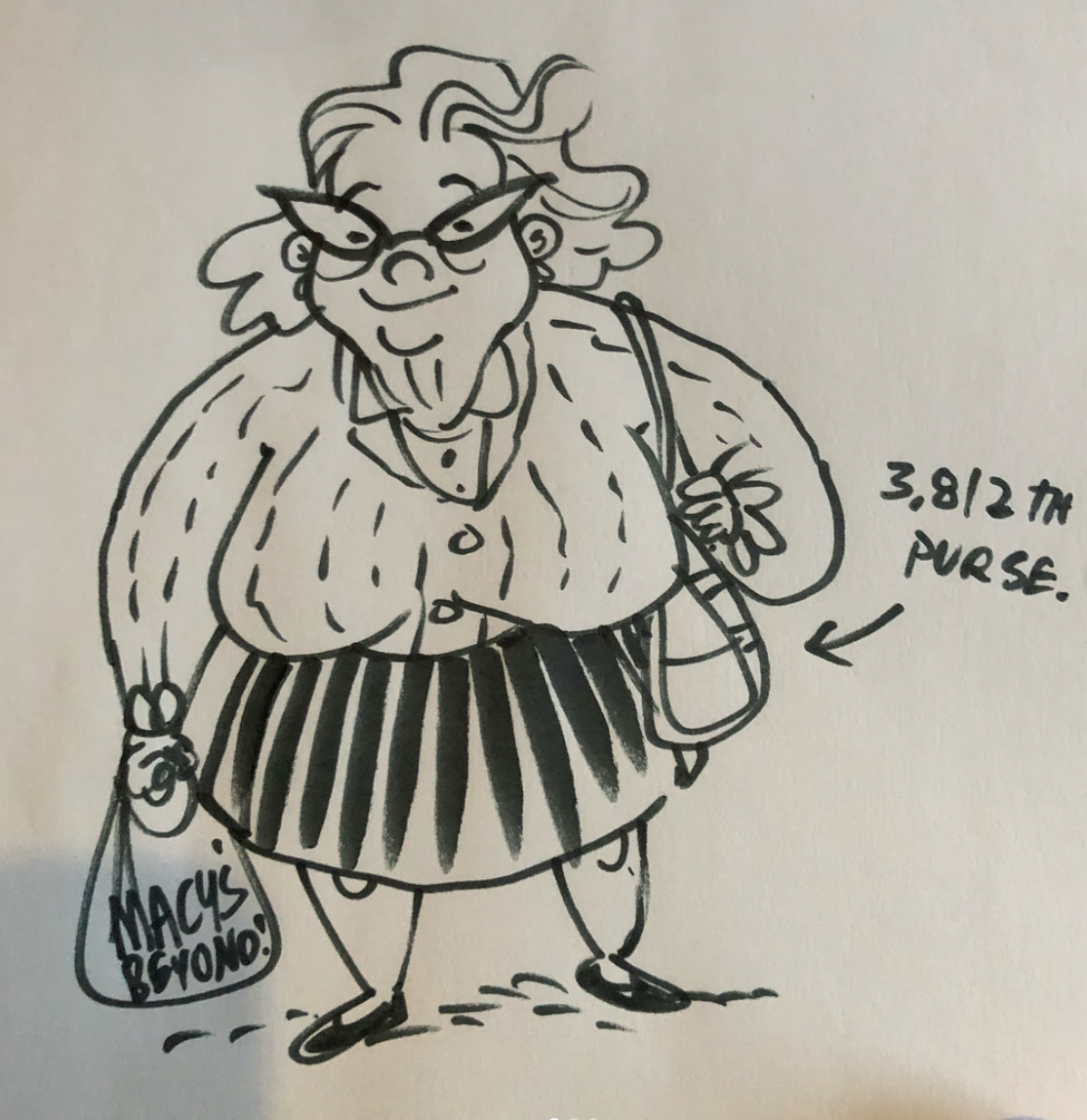 Gross Old Person Cartoon — Chuck Dillon