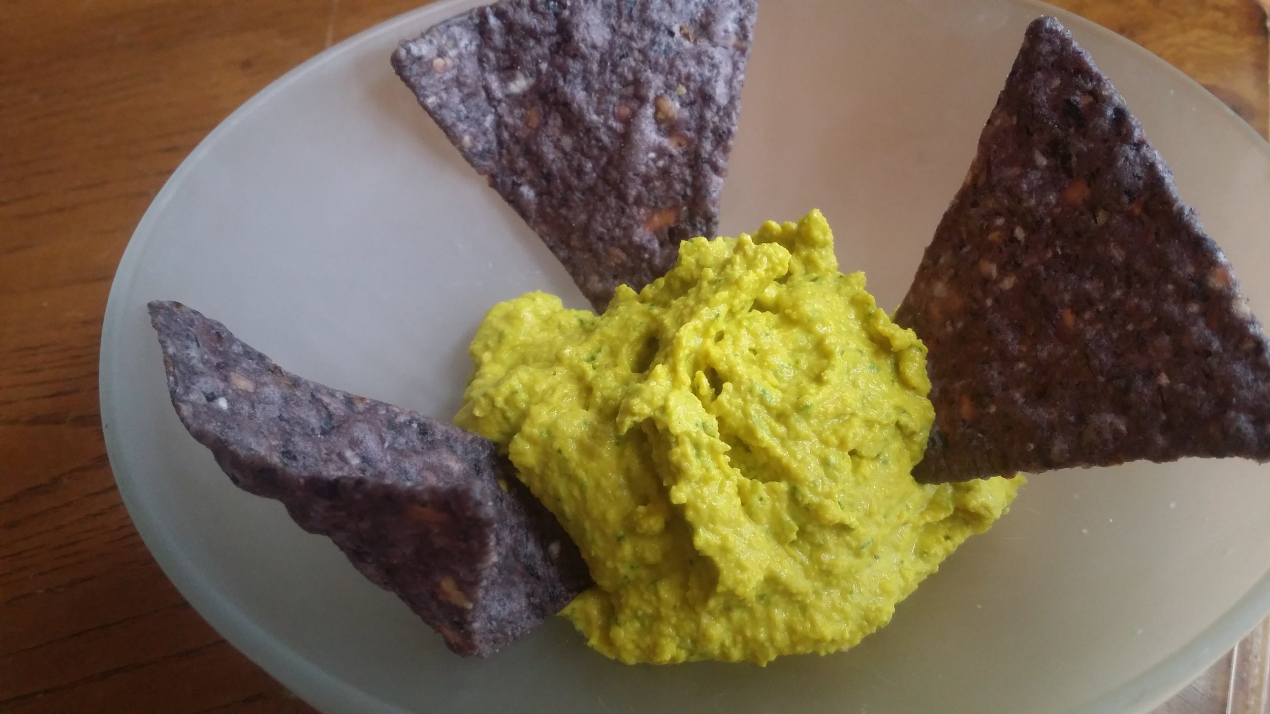 Turmeric and cilantro hummus.