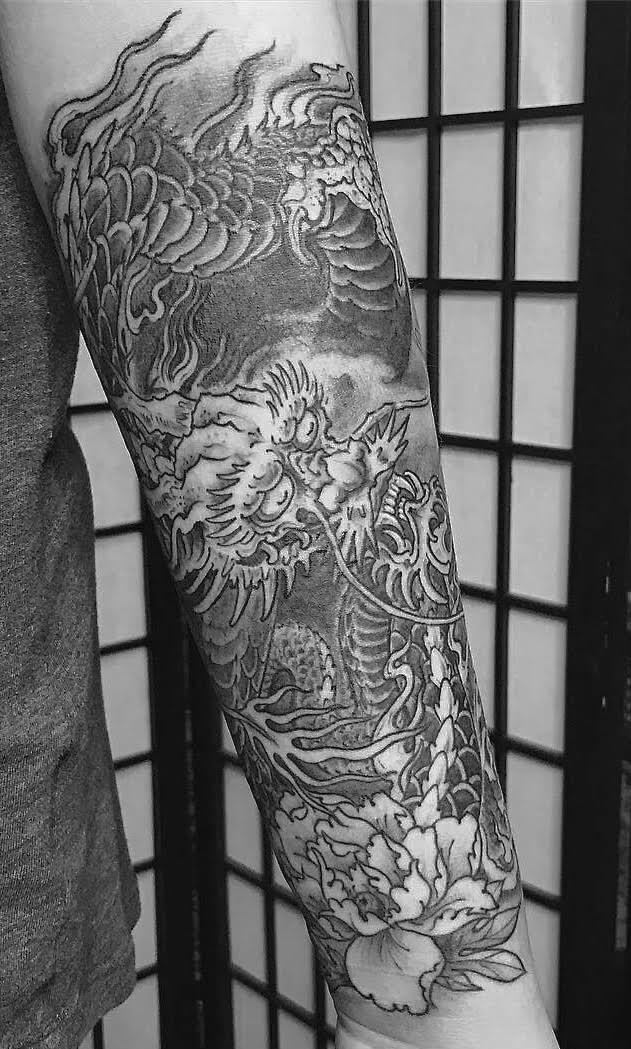 Dave Richardson, Elizabeth Street Tattoo, dragon, japanese dragon.jpg